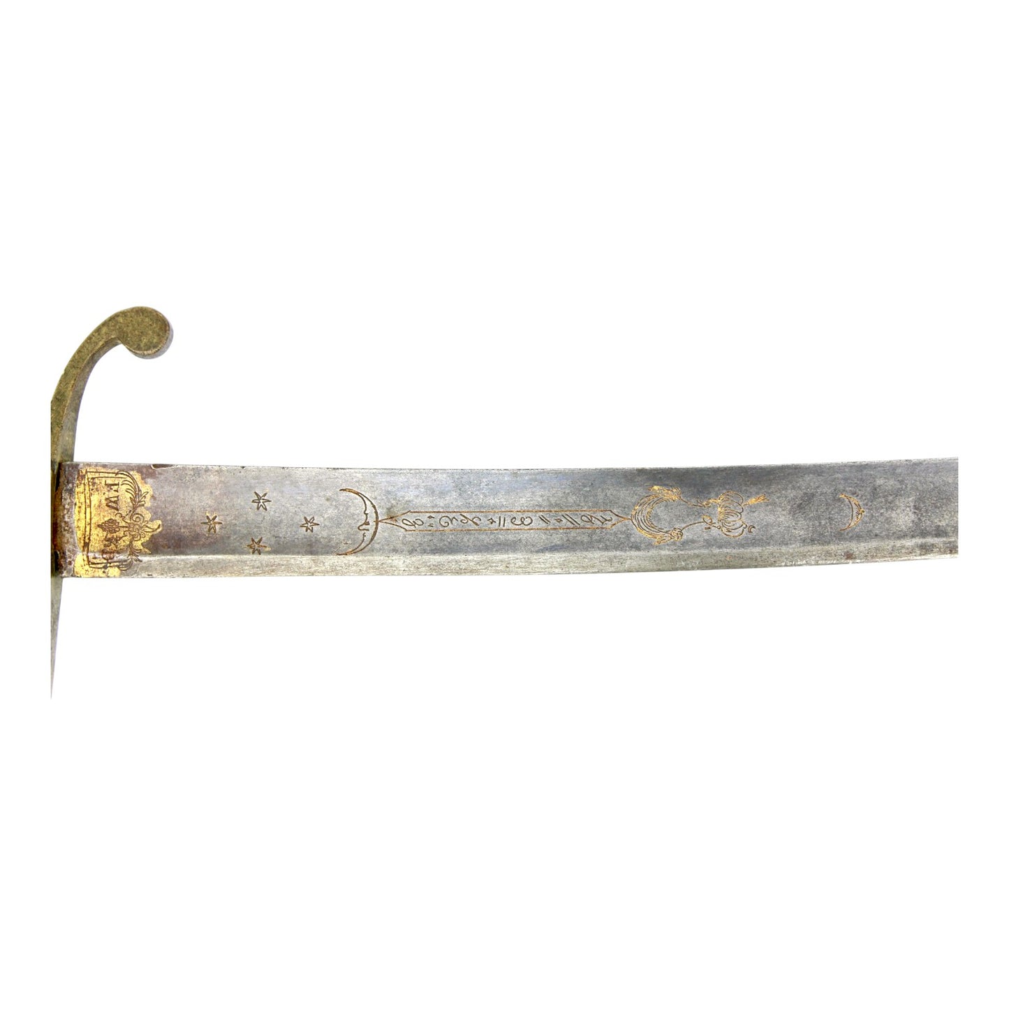 Napoleonic Cavalry Sword c.1805 with Turk’s Head, Brass Scabbard & FWKD Mark