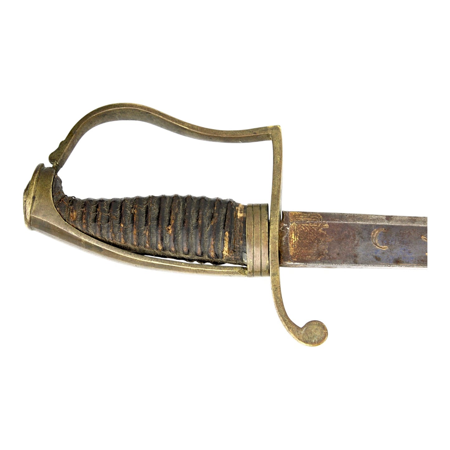 Napoleonic Cavalry Sword c.1805 with Turk’s Head, Brass Scabbard & FWKD Mark