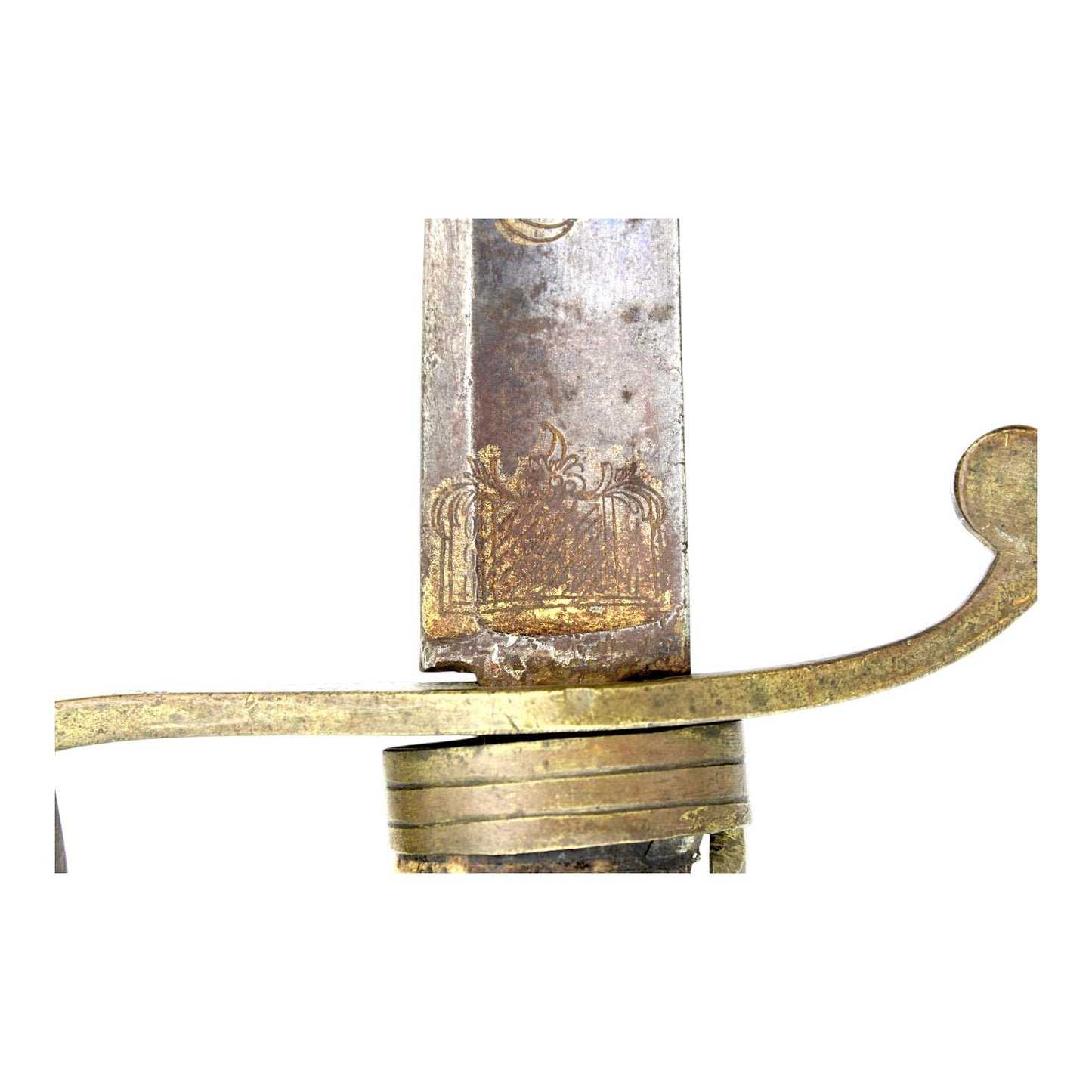 Napoleonic Cavalry Sword c.1805 with Turk’s Head, Brass Scabbard & FWKD Mark