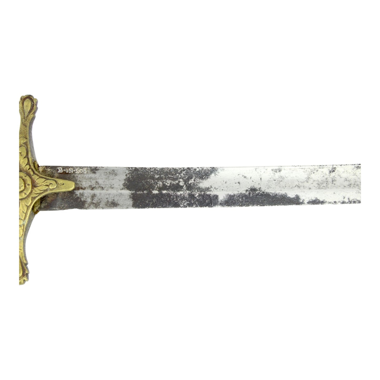Shamshir Sword with Lion Head Pommel, Ring Mount & Museum Mark B-11-206