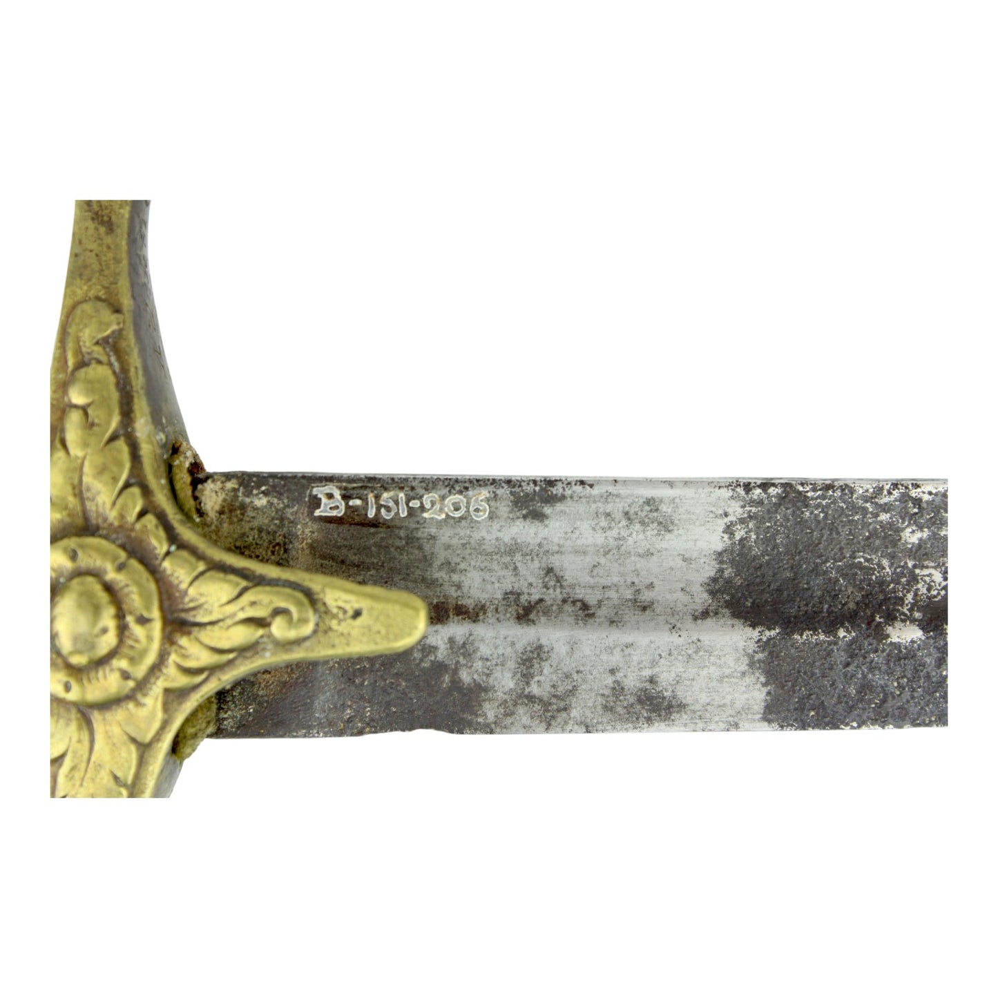Shamshir Sword with Lion Head Pommel, Ring Mount & Museum Mark B-11-206