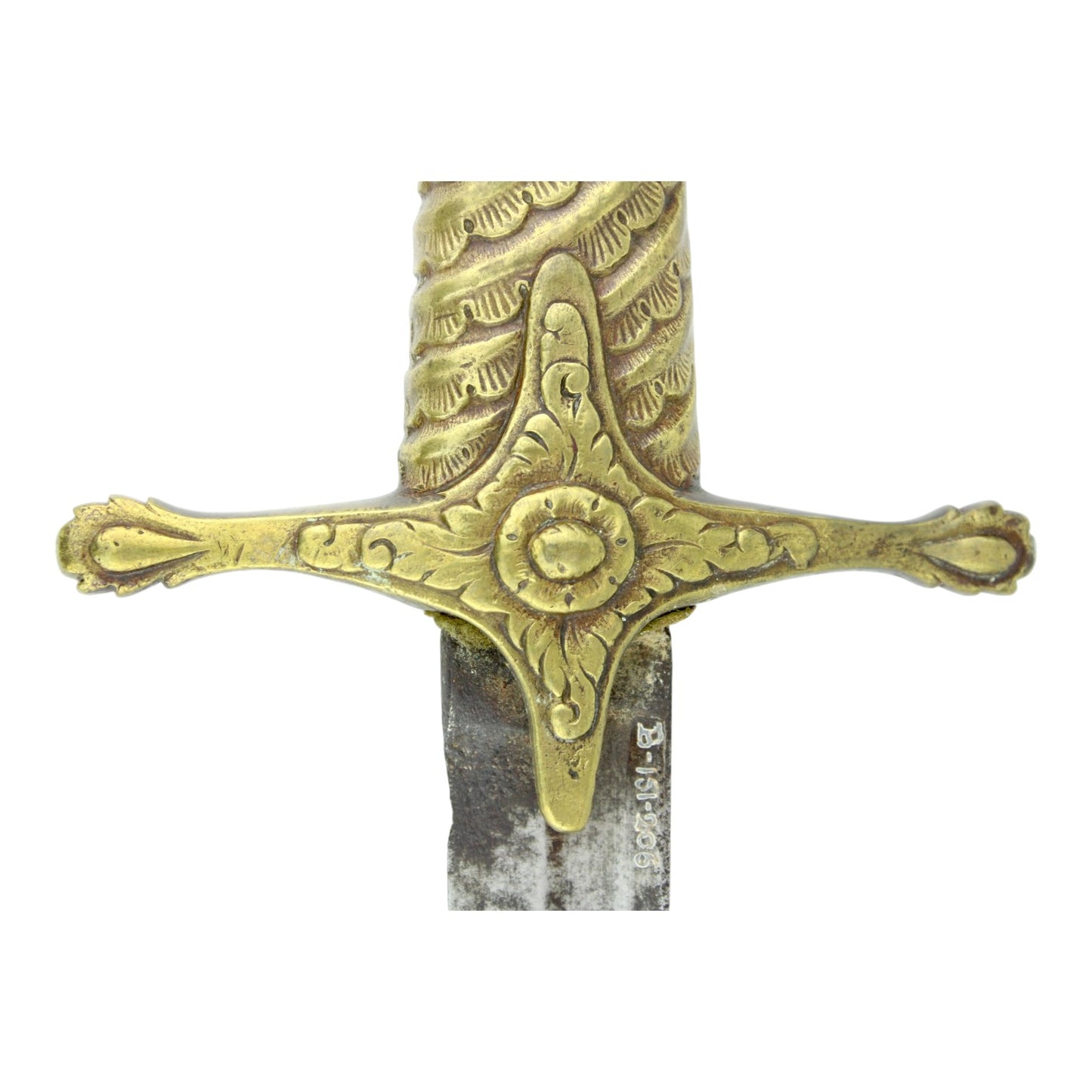 Shamshir Sword with Lion Head Pommel, Ring Mount & Museum Mark B-11-206
