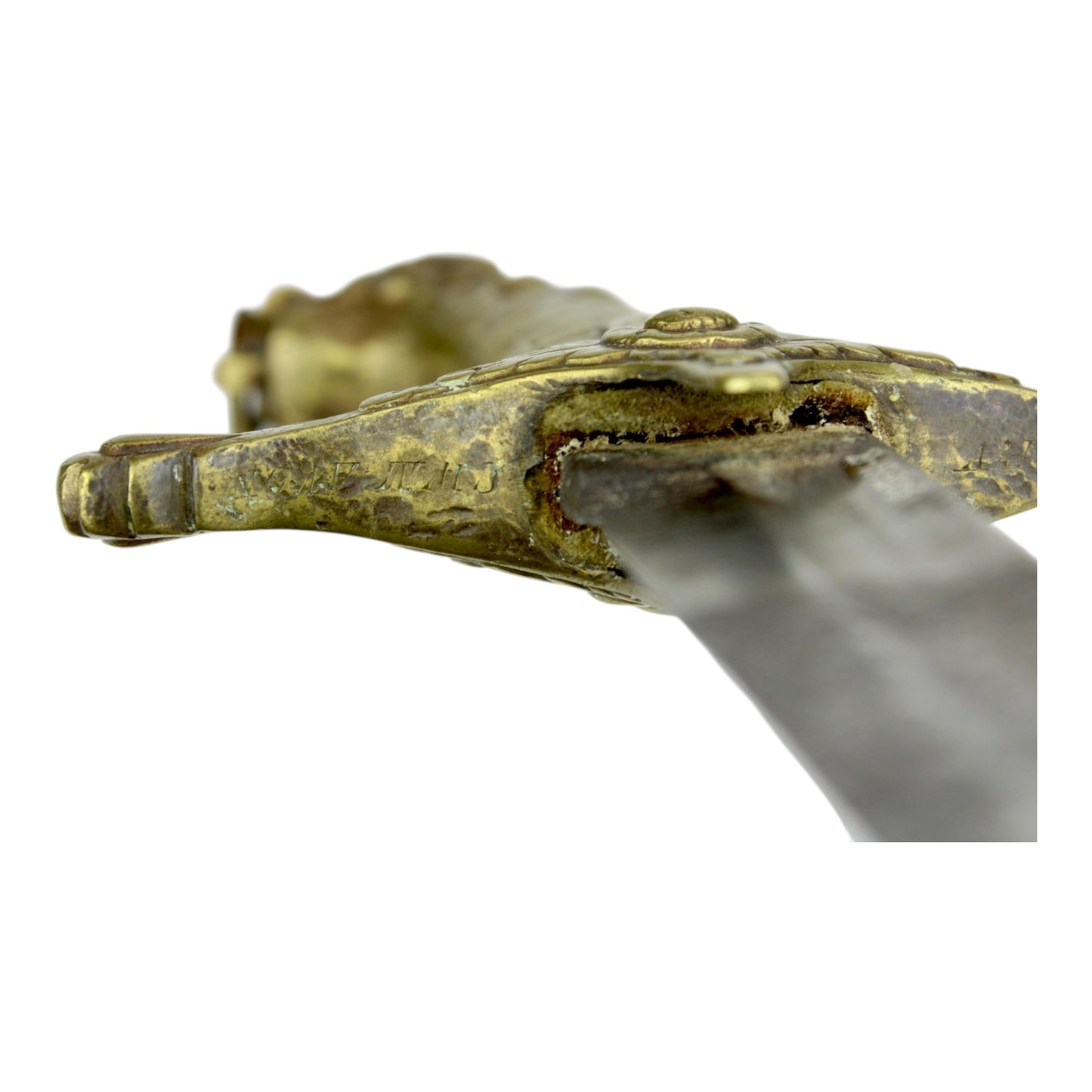 Shamshir Sword with Lion Head Pommel, Ring Mount & Museum Mark B-11-206