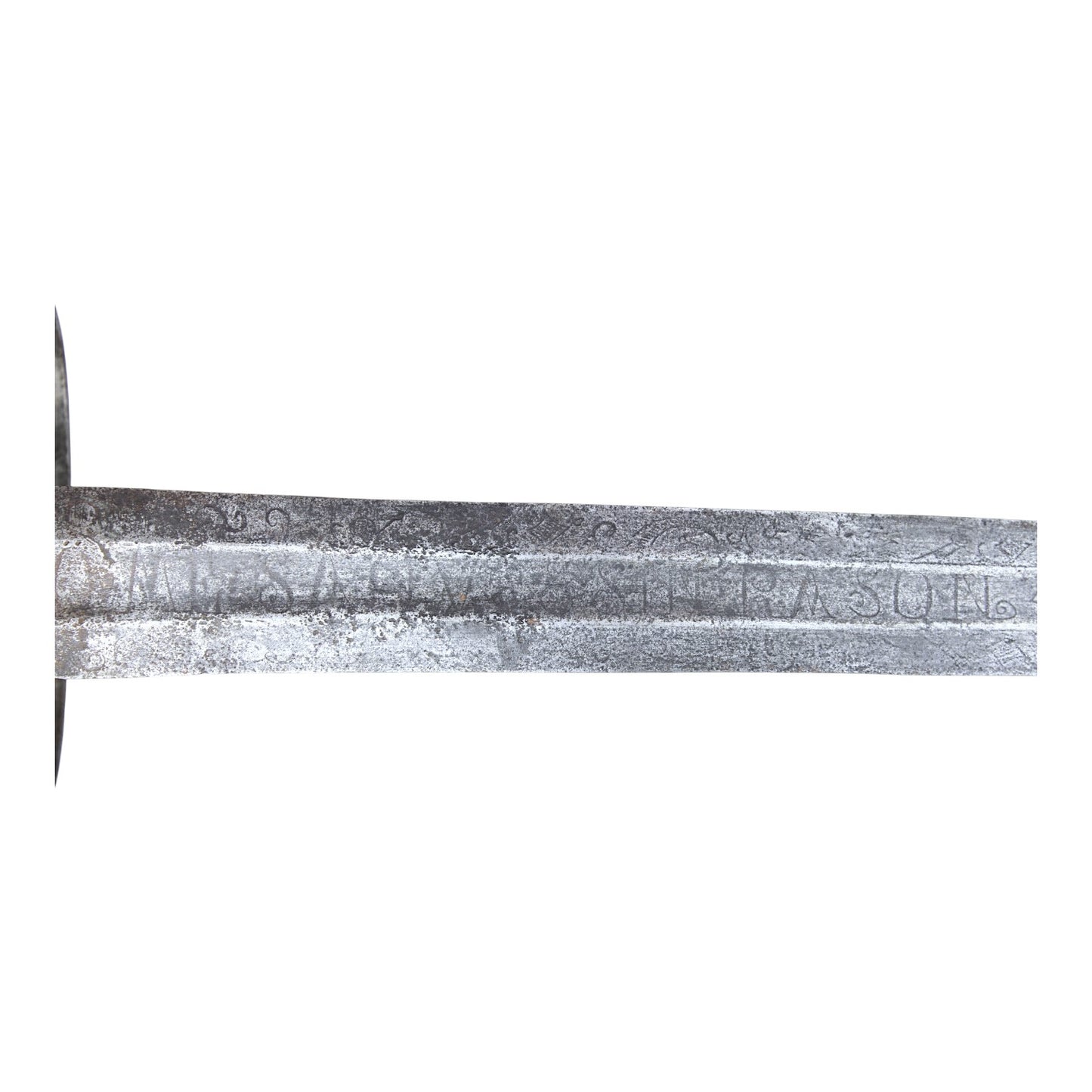 Spanish Conquistador Two-Handed Battle Sword with Double-Ring Guard & Latin Mottoes