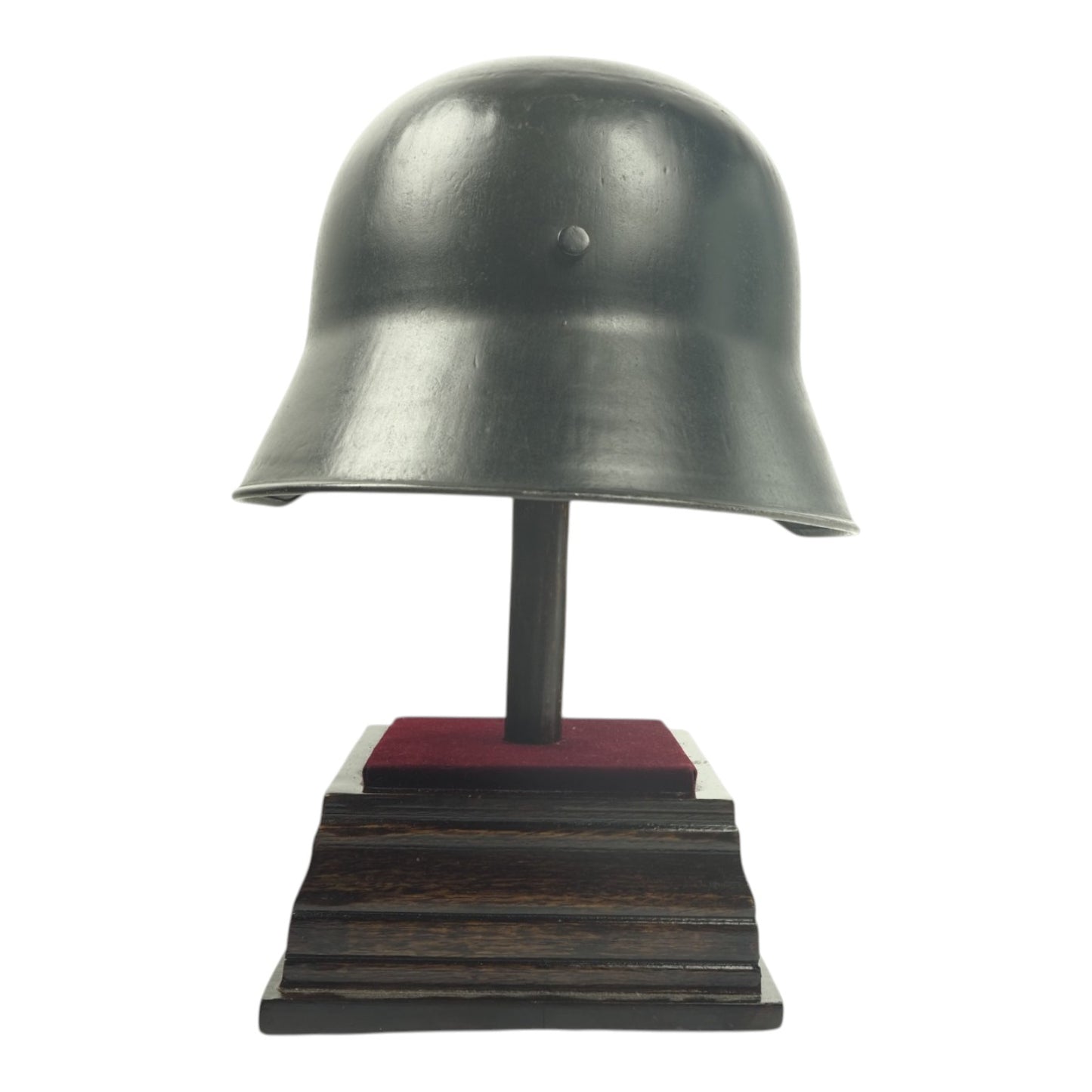 German WW2 M16 Allgemeine-SS Black Double Decal Transitional Helmet, Rare Size and Prod - W66
