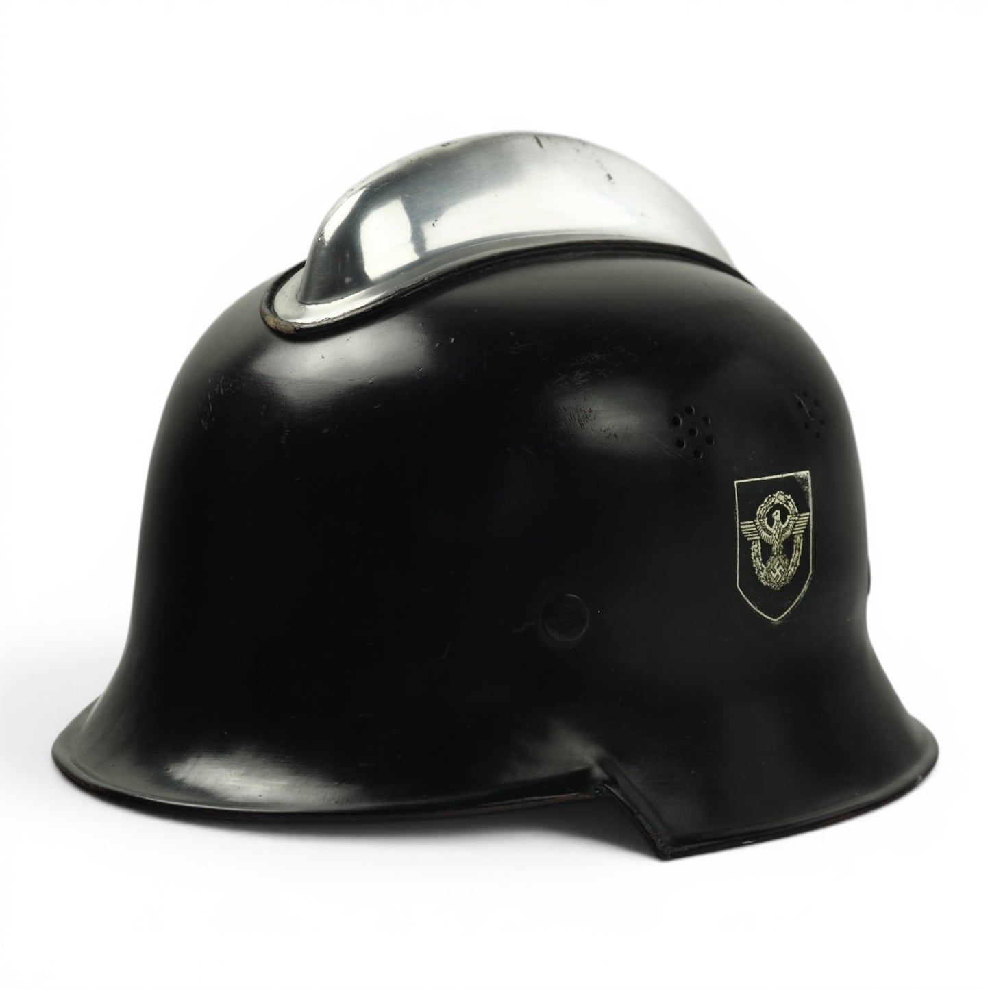 German WWII Feuerwehr Grouping with M34 Square Dip Helmet, 40-Year Cross & Ausweis