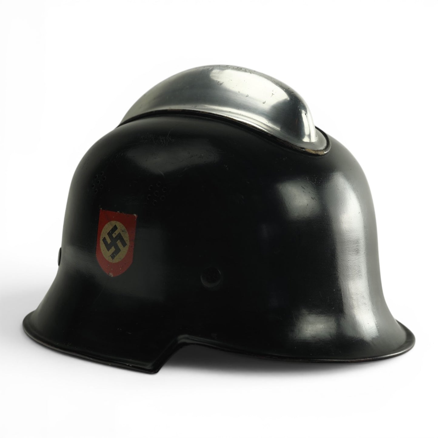 German WWII Feuerwehr Grouping with M34 Square Dip Helmet, 40-Year Cross & Ausweis