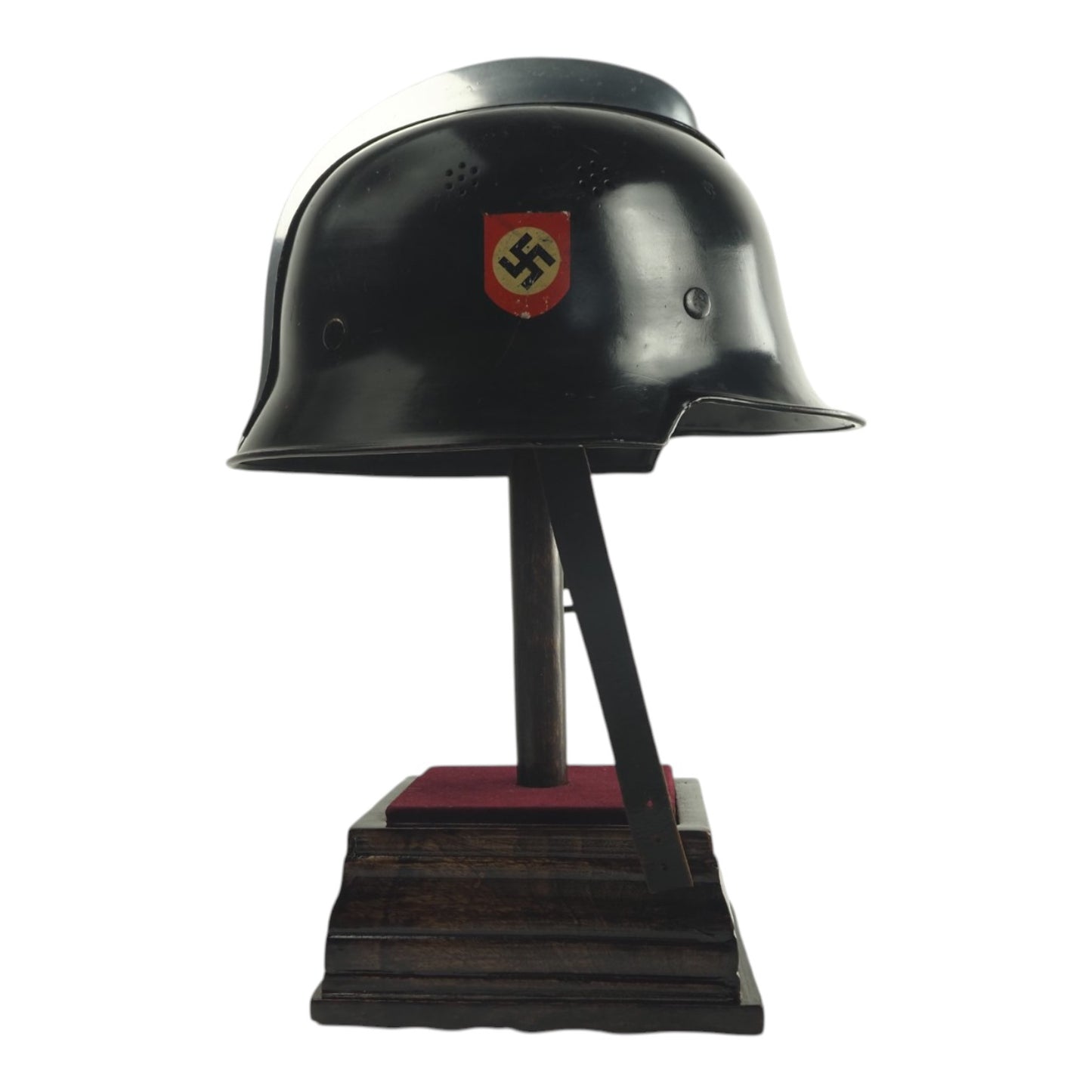 German WWII Feuerwehr Grouping with M34 Square Dip Helmet, 40-Year Cross & Ausweis