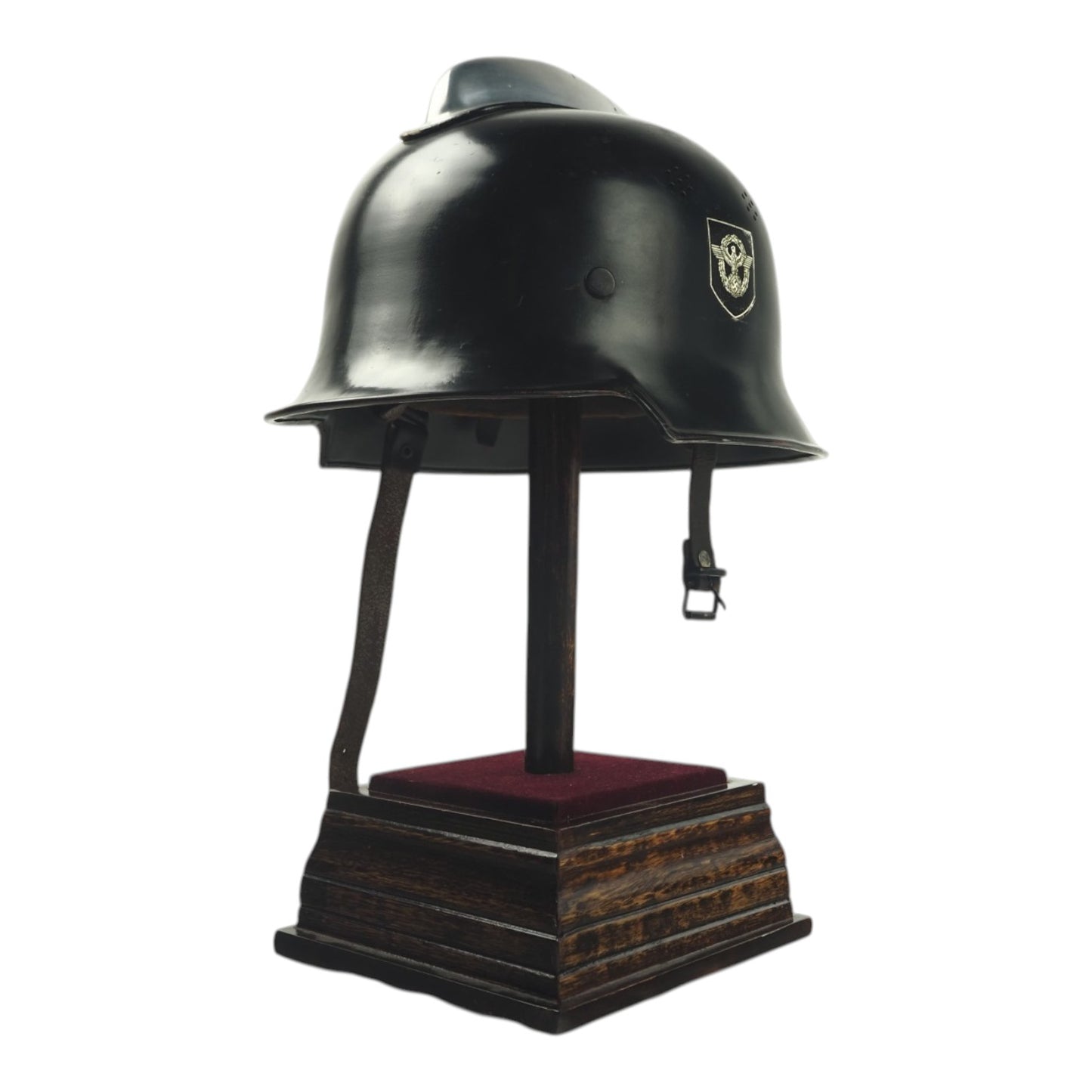 German WWII Feuerwehr Grouping with M34 Square Dip Helmet, 40-Year Cross & Ausweis