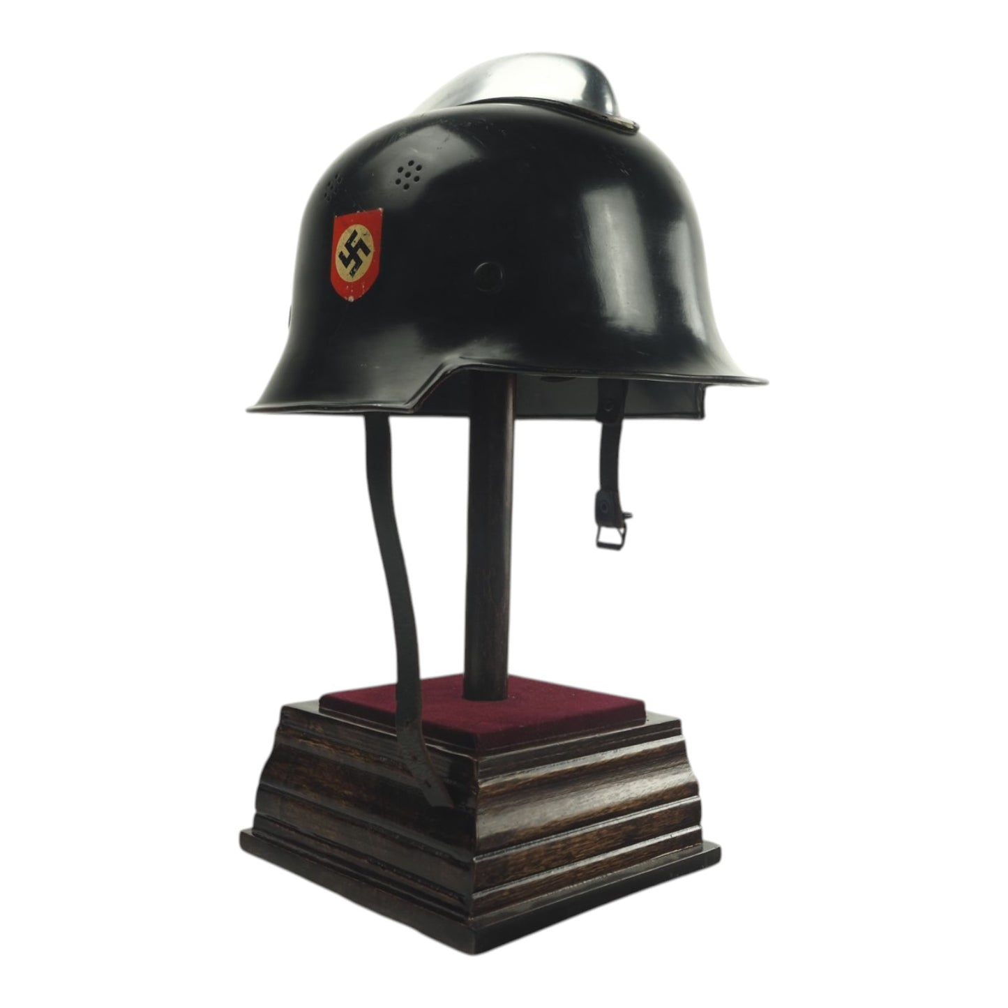 German WWII Feuerwehr Grouping with M34 Square Dip Helmet, 40-Year Cross & Ausweis
