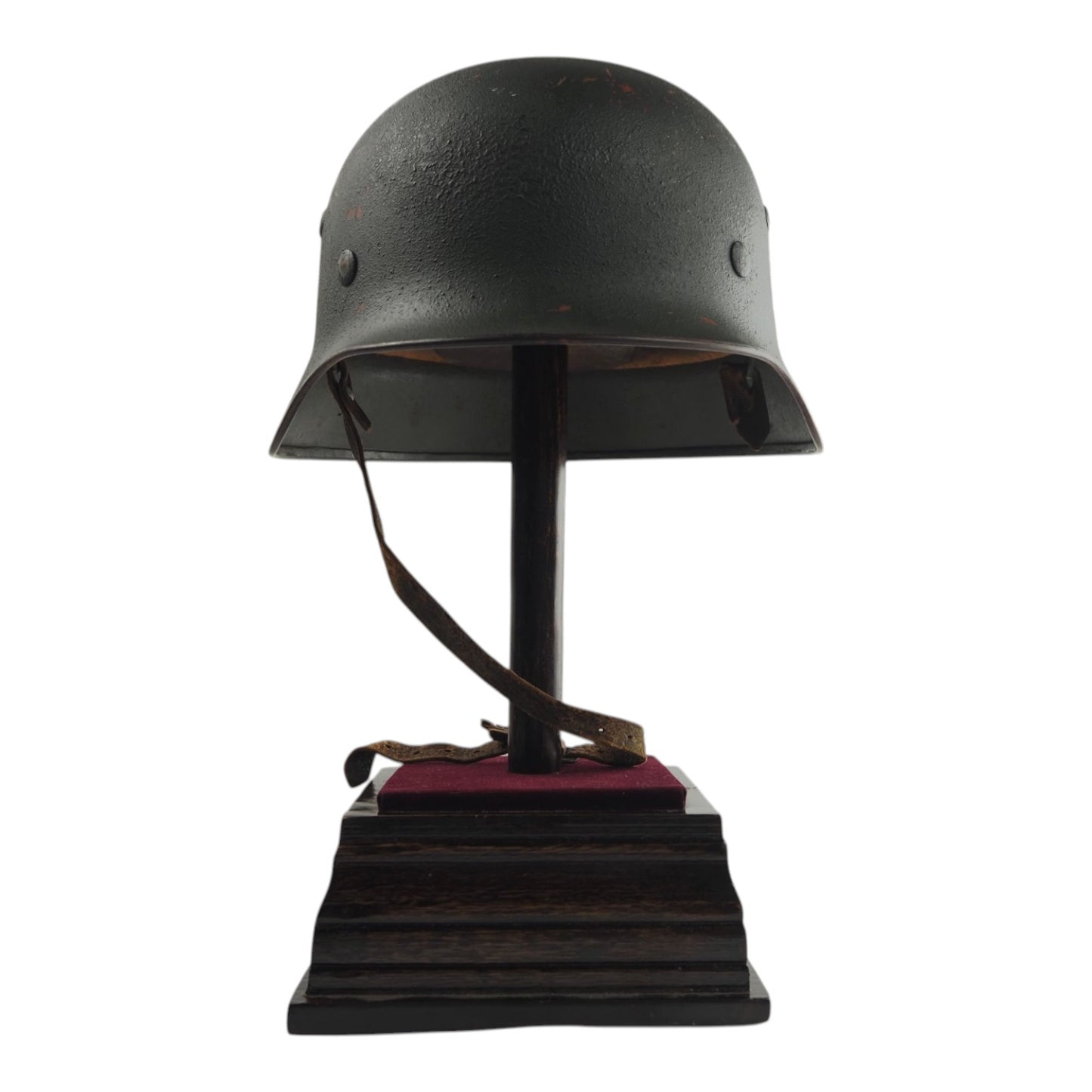 Named German WWII M35 Heer Helmet, Early Lot 081, Repainted from Afrika Korps Brown!