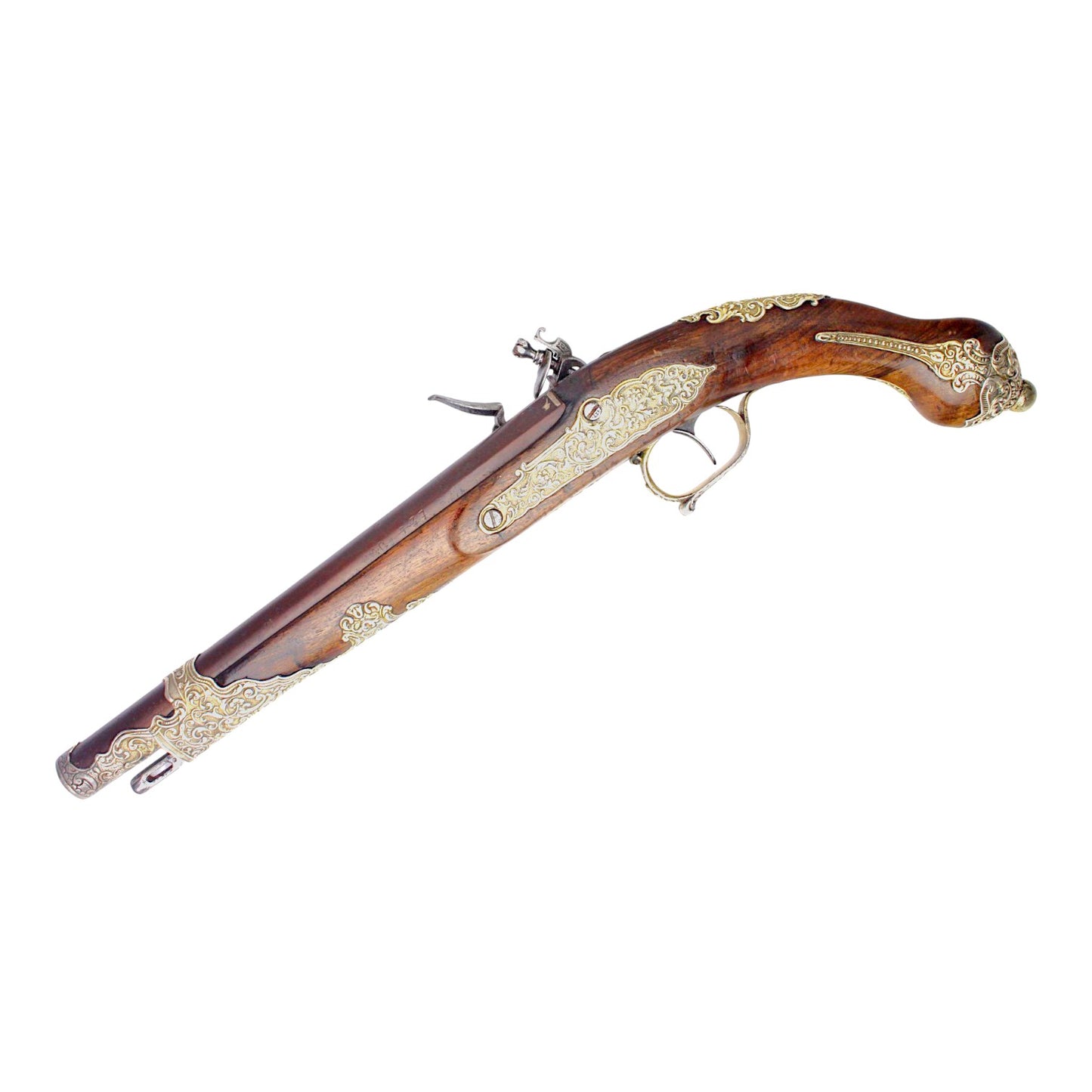 French Flintlock Pistol by Manceaux Paris with Silver Mounts, Sotheby’s Pair Reference