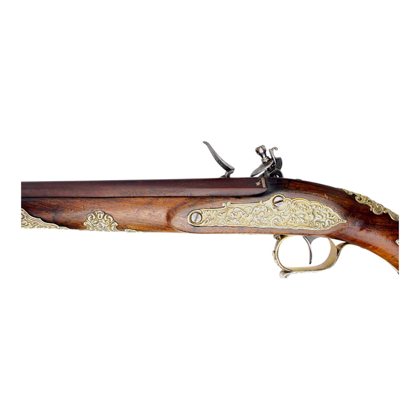 French Flintlock Pistol by Manceaux Paris with Silver Mounts, Sotheby’s Pair Reference