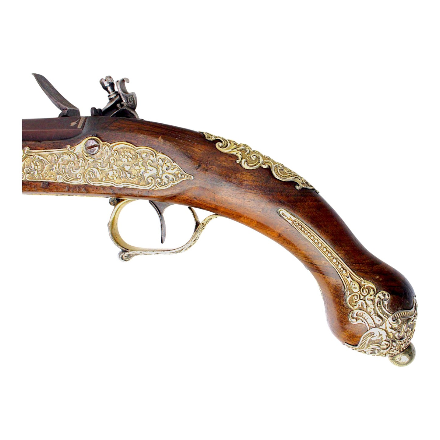French Flintlock Pistol by Manceaux Paris with Silver Mounts, Sotheby’s Pair Reference