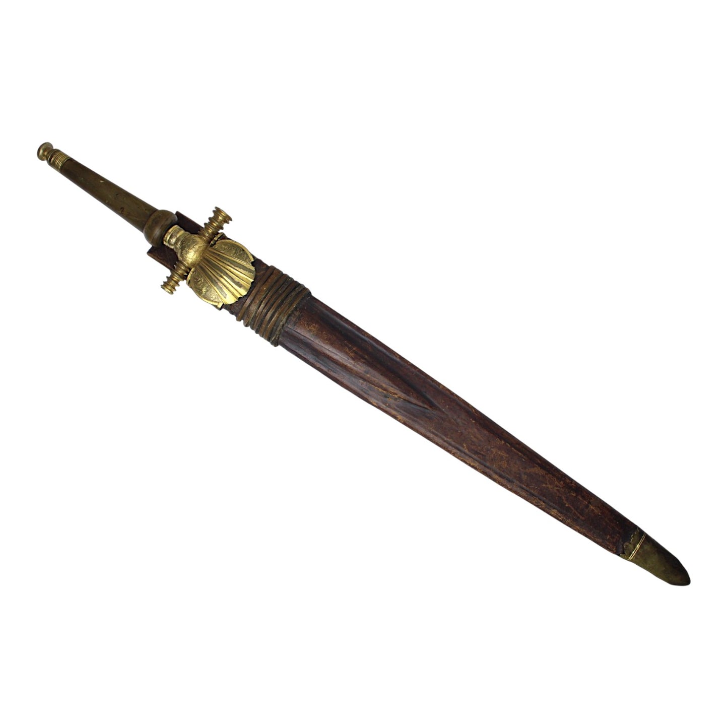 One-of-a-Kind American Revolutionary War Plug Bayonet w/ Sheath & RARE Leatherwork / Repair Tool Awl