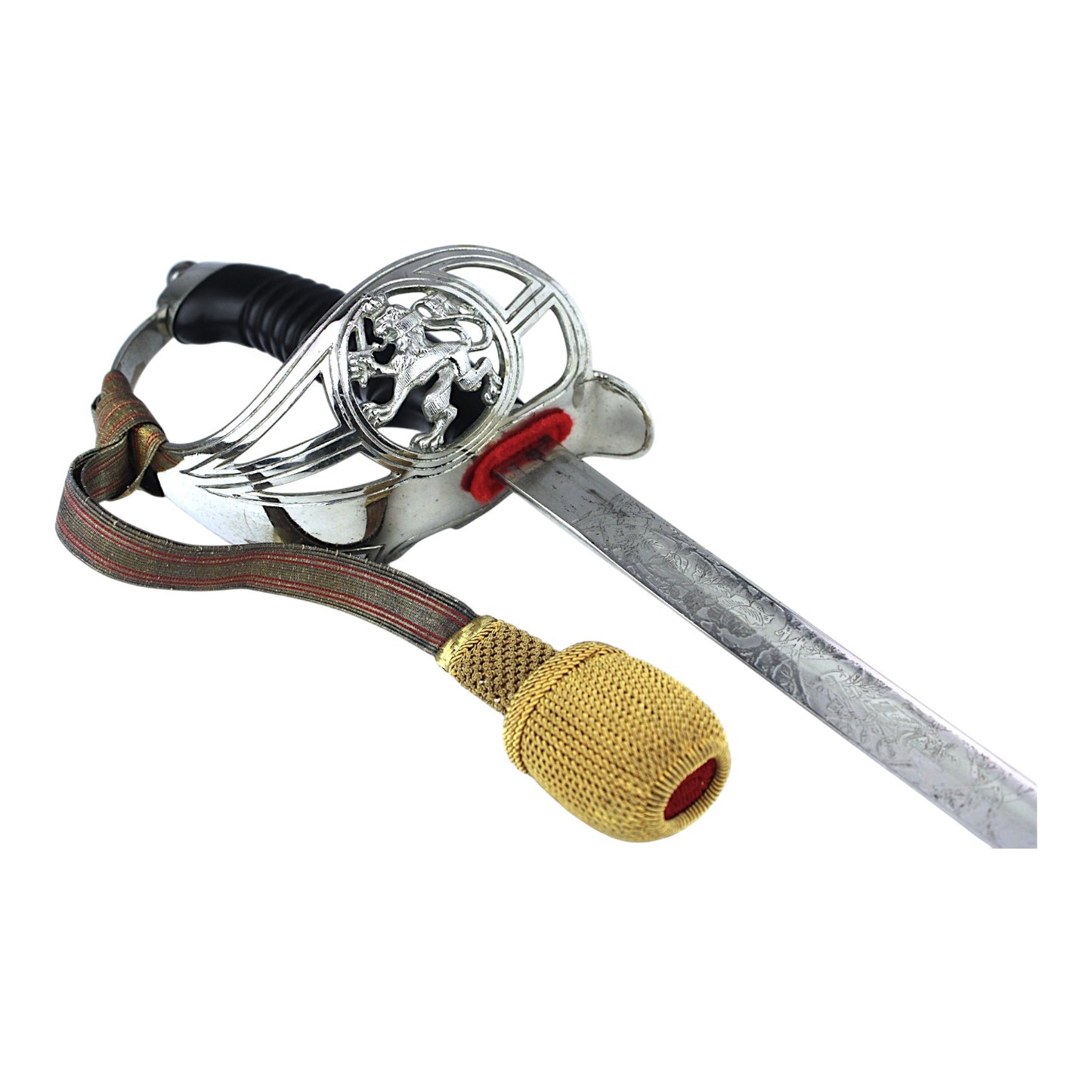 Prussian M1898 Cavalry Saber, Leib-Dragoner Regt. 24 Triple-Etched Blade & Portepee