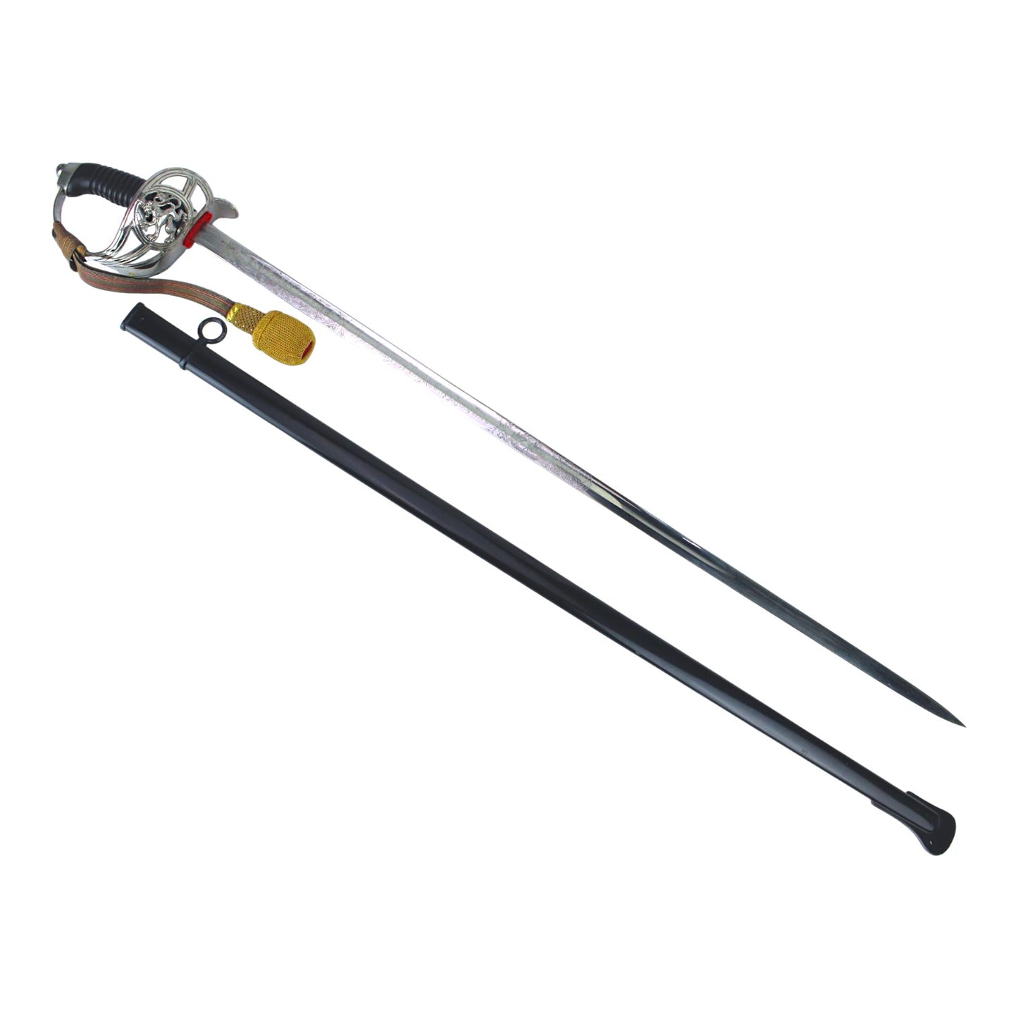Prussian M1898 Cavalry Saber, Leib-Dragoner Regt. 24 Triple-Etched Blade & Portepee
