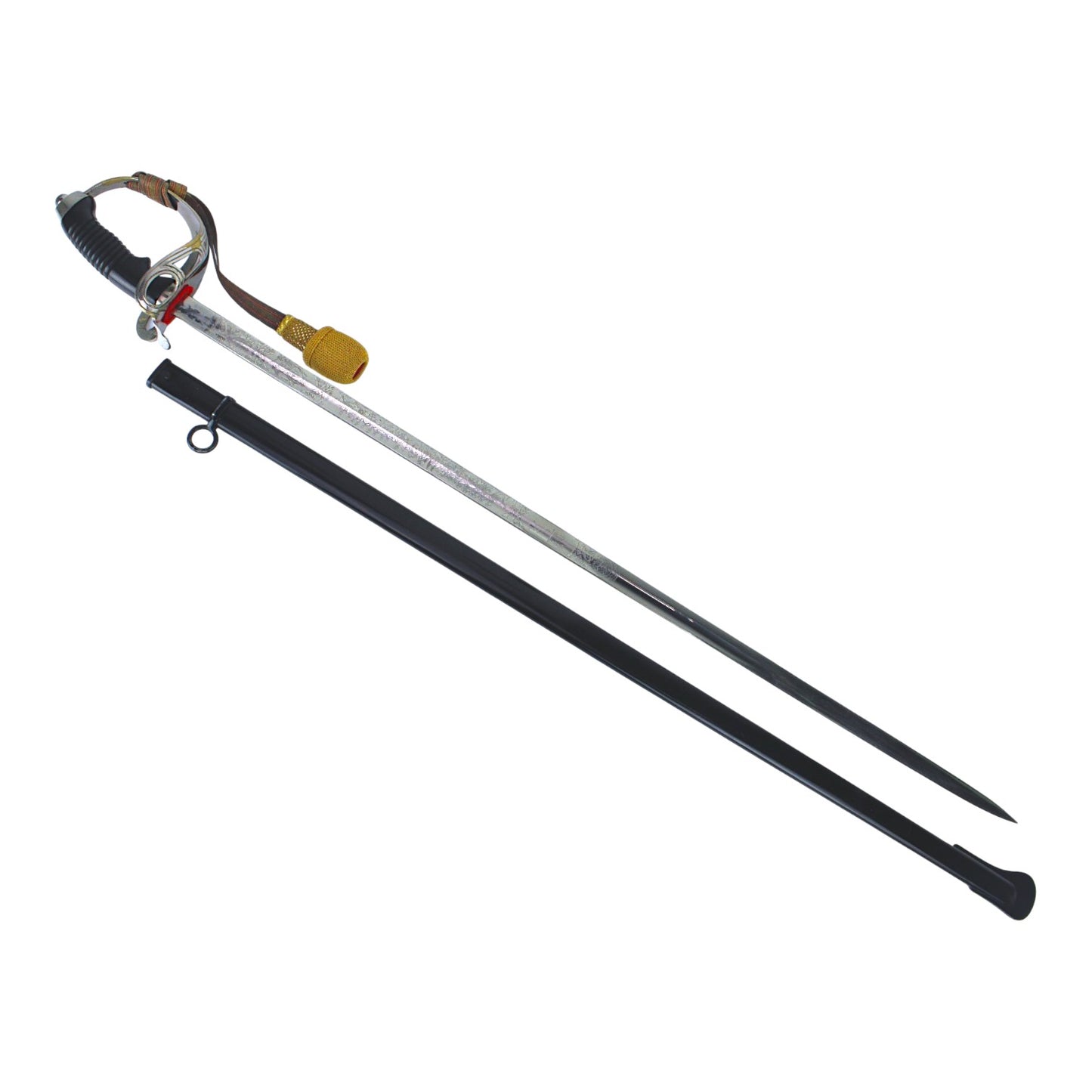 Prussian M1898 Cavalry Saber, Leib-Dragoner Regt. 24 Triple-Etched Blade & Portepee