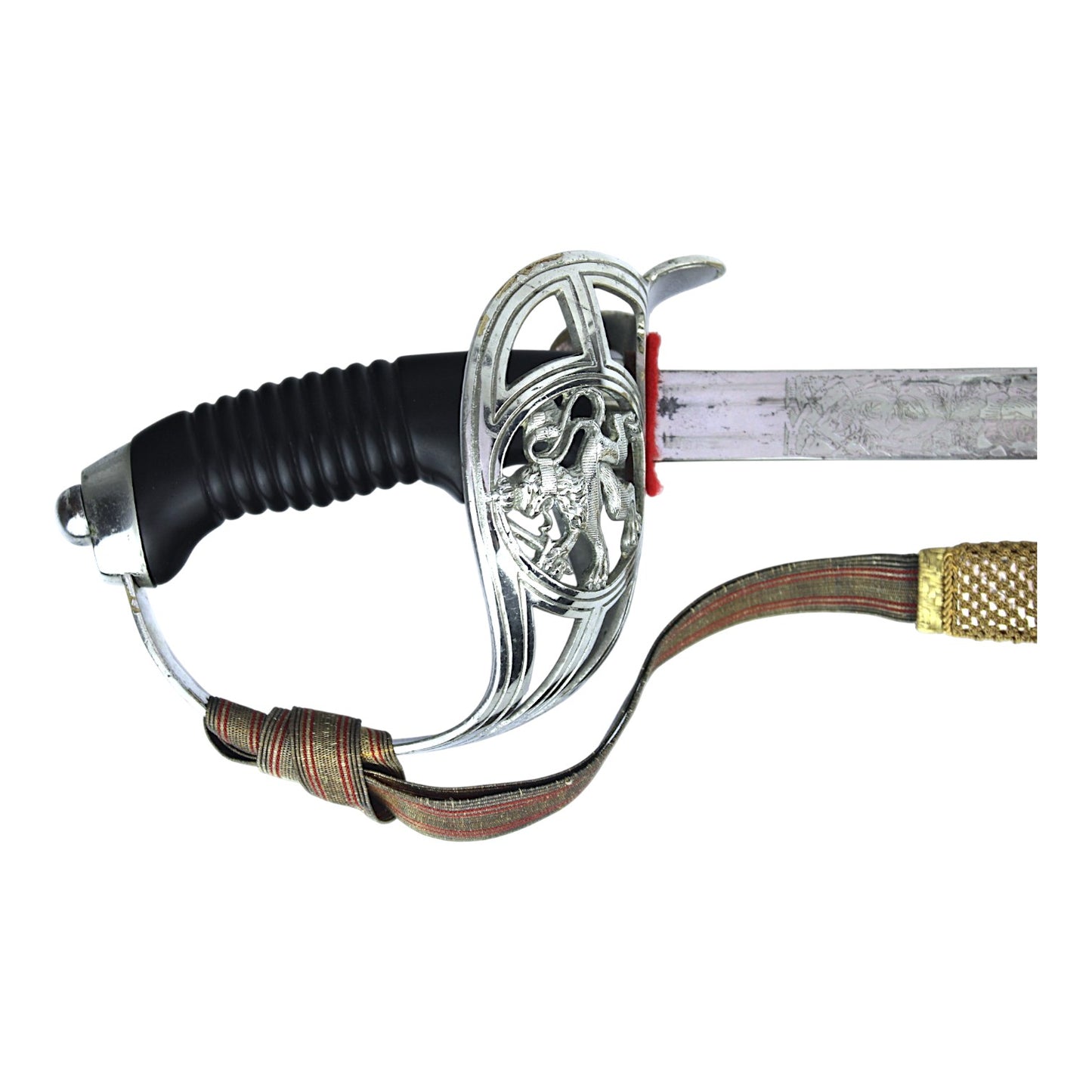 Prussian M1898 Cavalry Saber, Leib-Dragoner Regt. 24 Triple-Etched Blade & Portepee