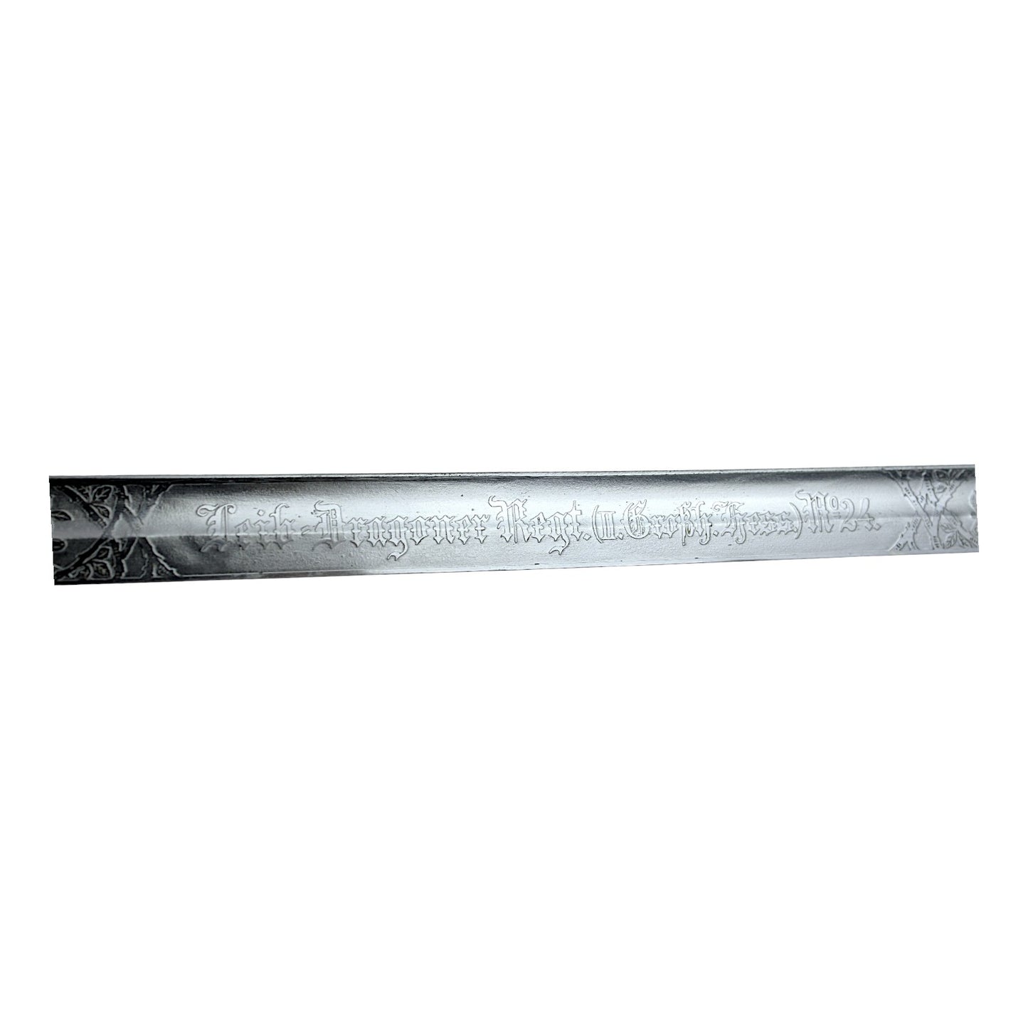 Prussian M1898 Cavalry Saber, Leib-Dragoner Regt. 24 Triple-Etched Blade & Portepee