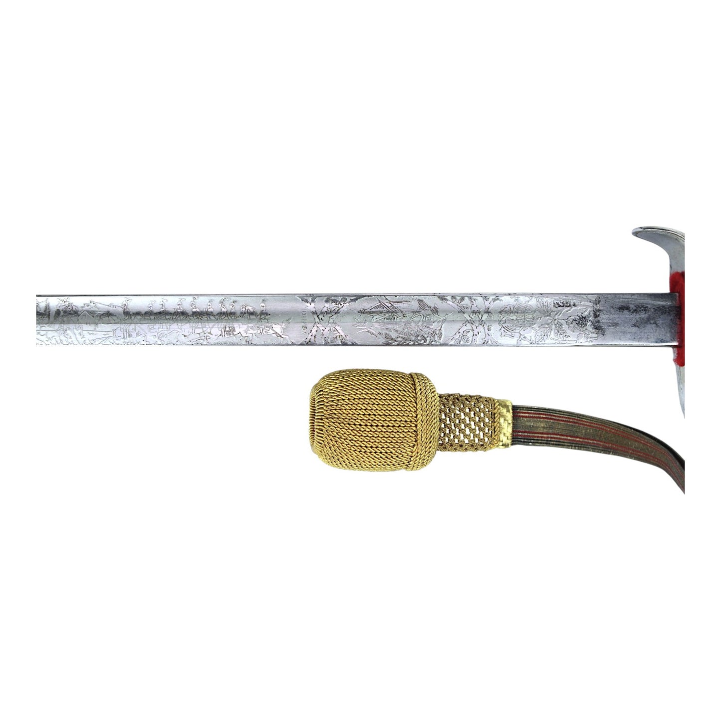 Prussian M1898 Cavalry Saber, Leib-Dragoner Regt. 24 Triple-Etched Blade & Portepee