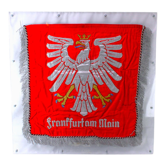 Extremely Rare German WWII Heer Regimental Two-sided Flag for Regiment 81 Frankfurt am Main
