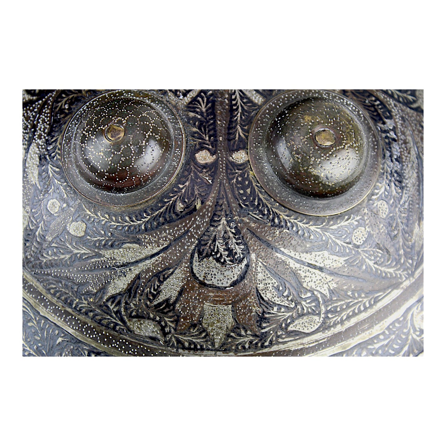Antique Islamic Indian Mughal Rajput Silver Damascened Dhal Shield