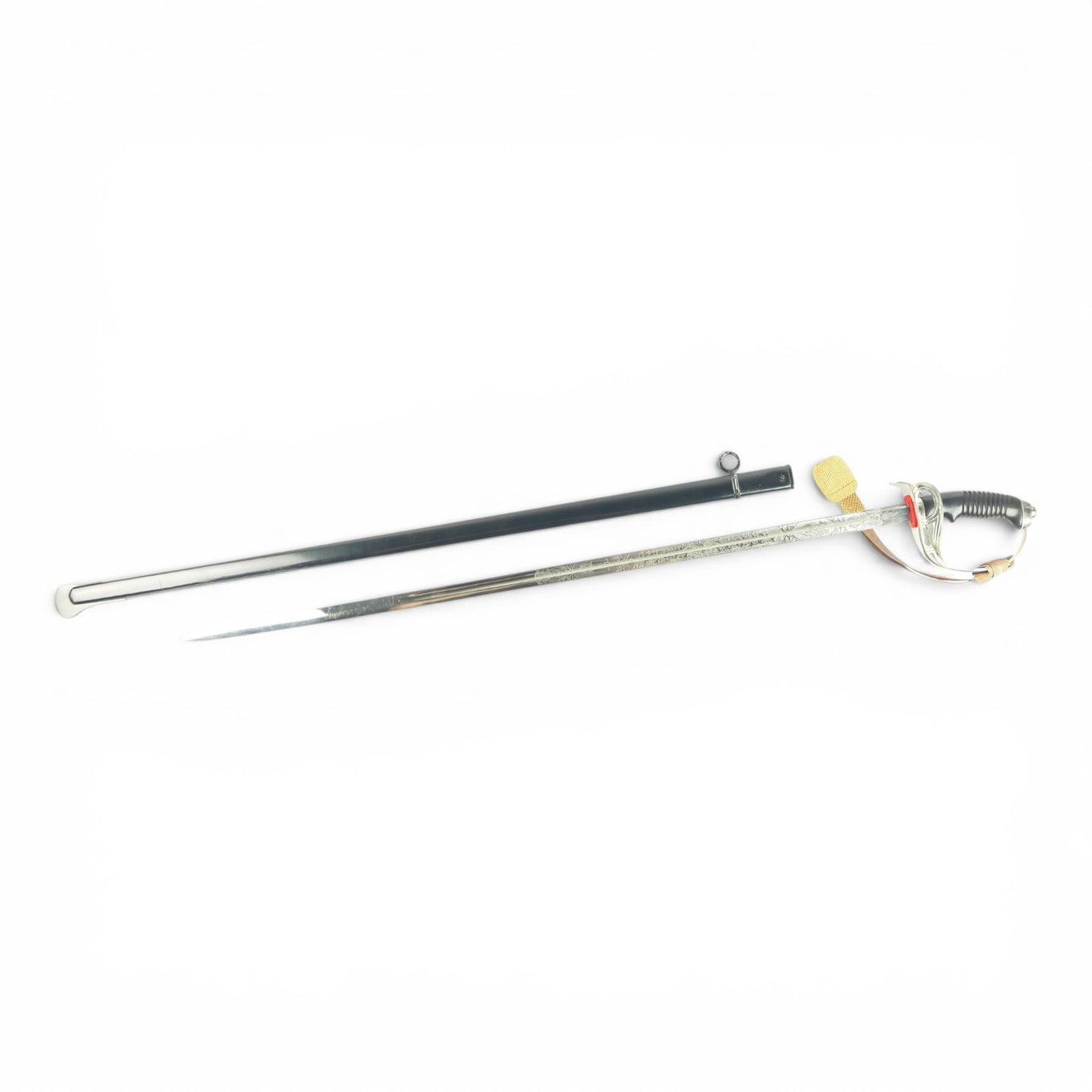 Prussian M1898 Cavalry Saber, Leib-Dragoner Regt. 24 Triple-Etched Blade & Portepee