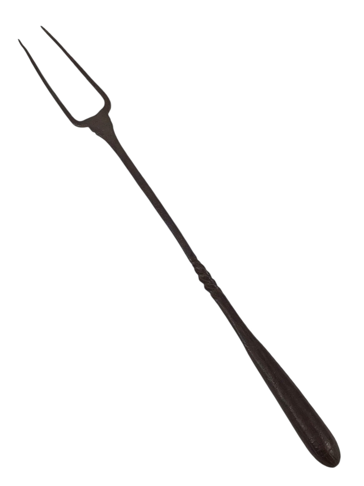 Medieval Iron Meat Fork with Struck Maker’s Mark, Twisted & Chiseled Work (English, French, or German Origin)