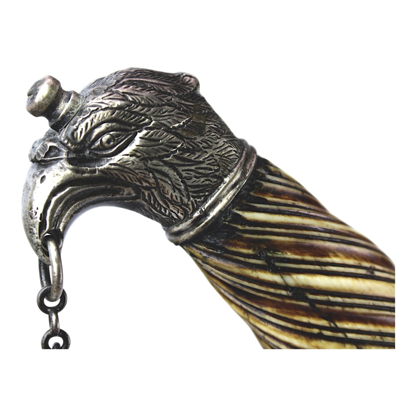American Revolutionary War Silver Hilt Baltimore Eagle Head Naval Hanger, 1777-1783
