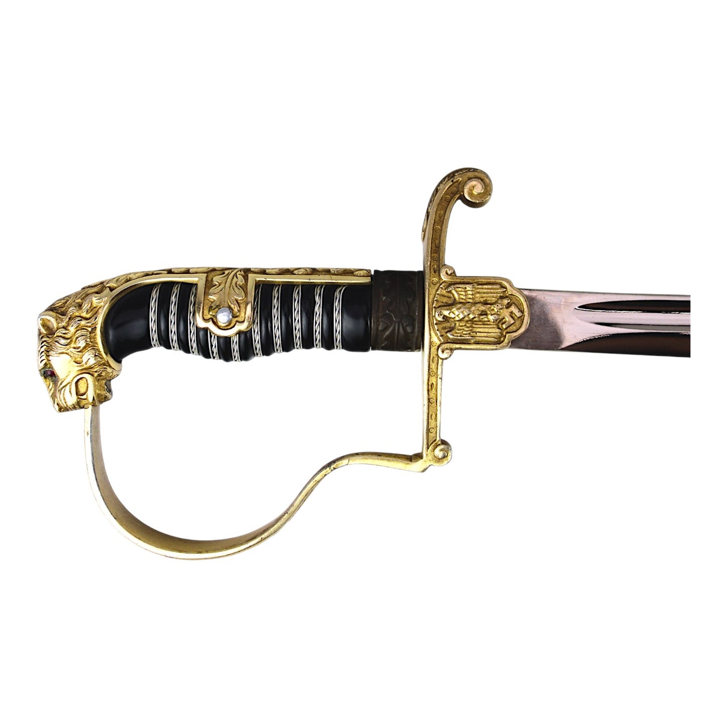 Eickhorn German WW2 Heer Panther Head Officer Sword with “PK” Langet Initials