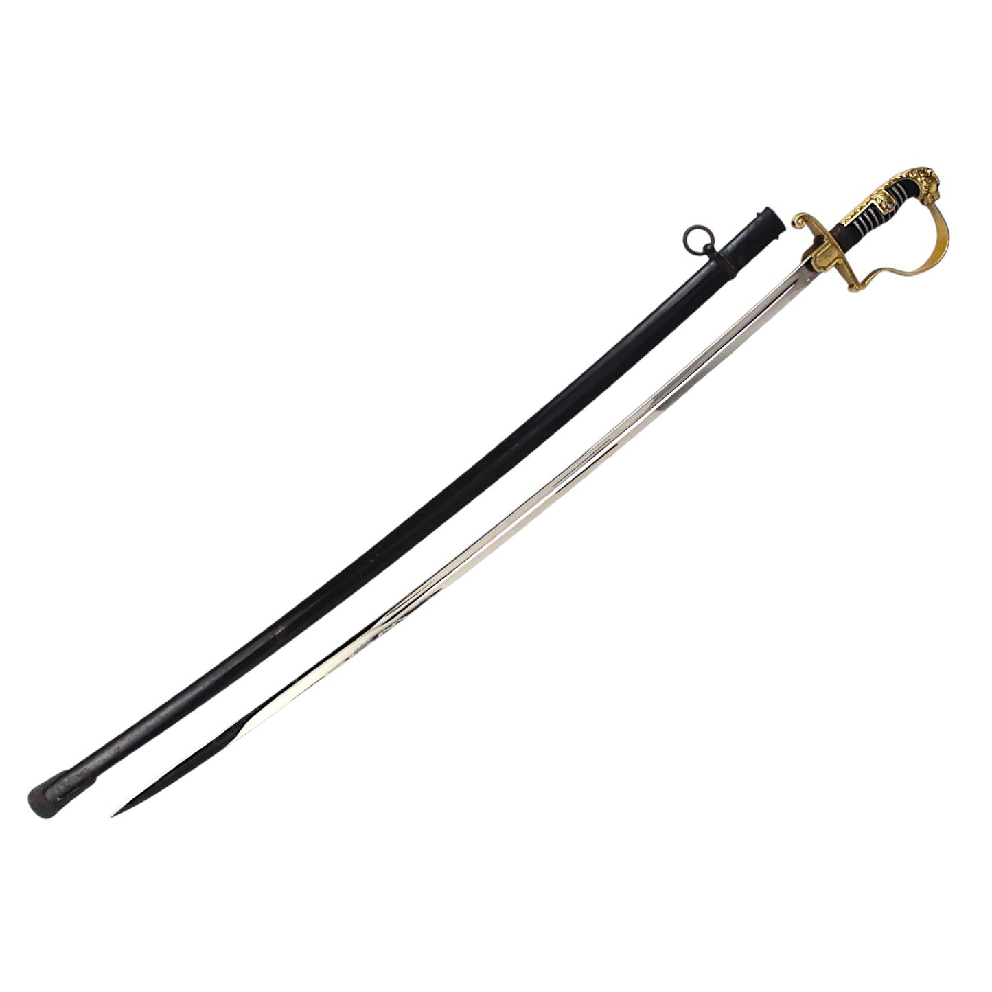 Eickhorn German WW2 Heer Panther Head Officer Sword with “PK” Langet Initials