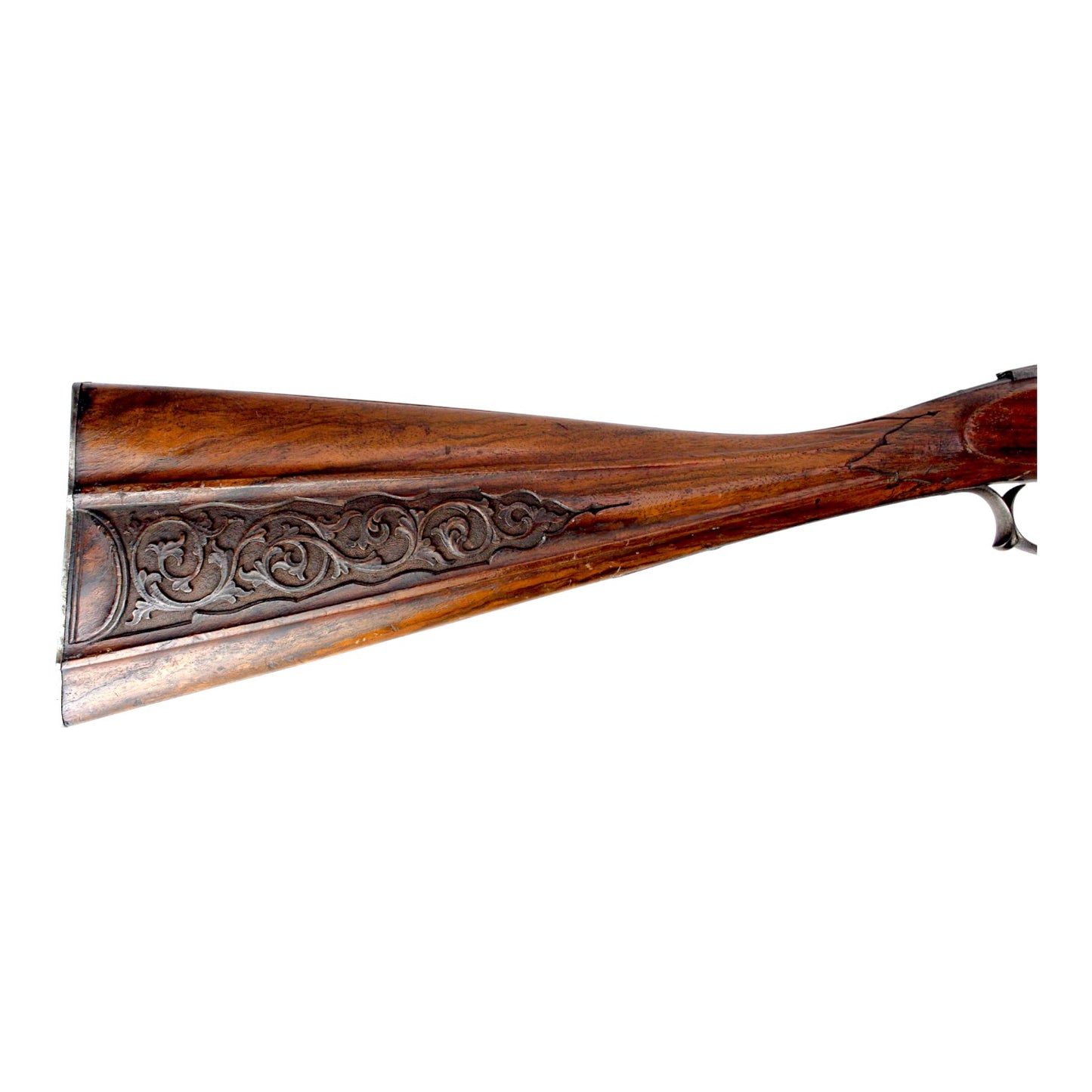 19th Century Belgian Flobert Breech-Loading Rifle with Engraved Stock
