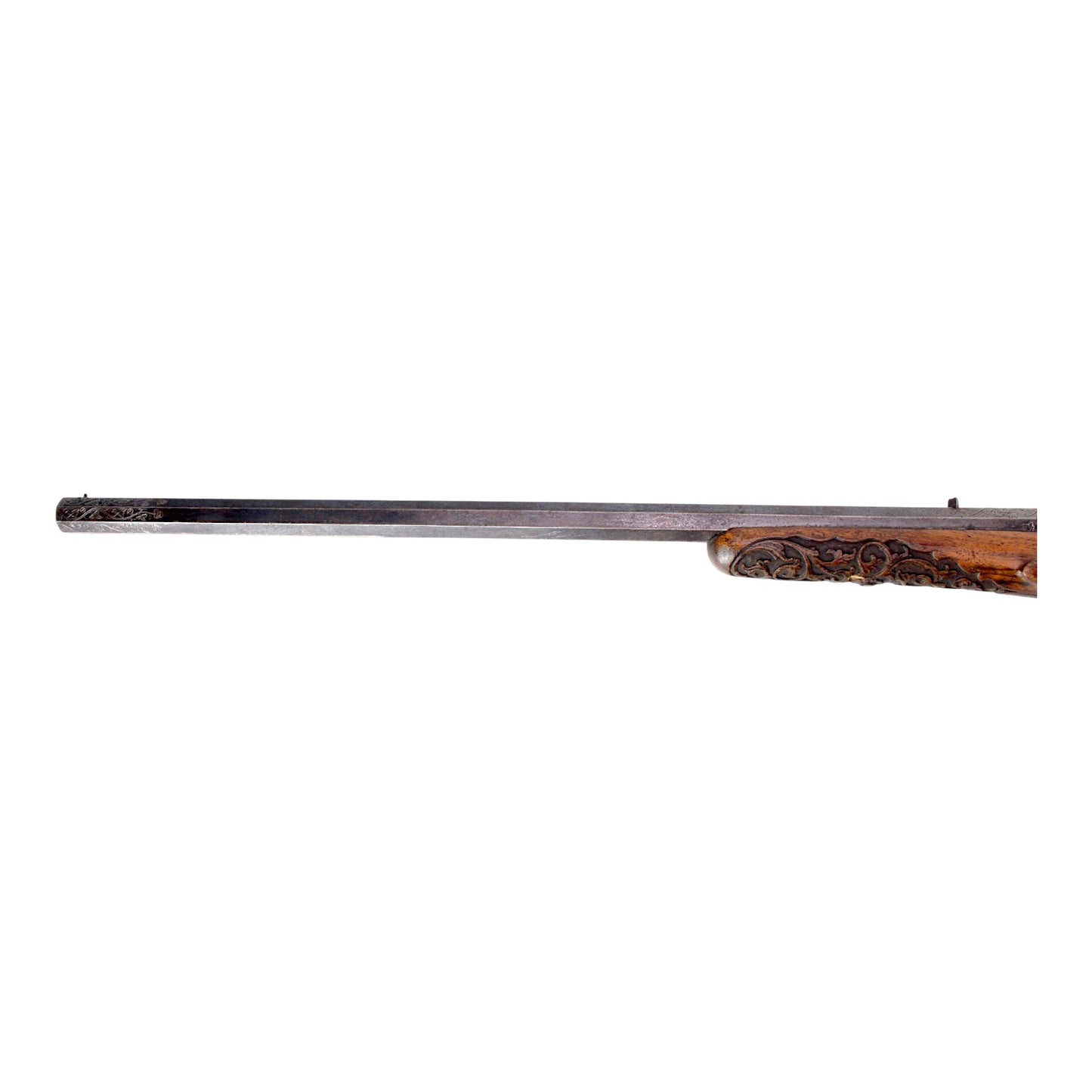 19th Century Belgian Flobert Breech-Loading Rifle with Engraved Stock
