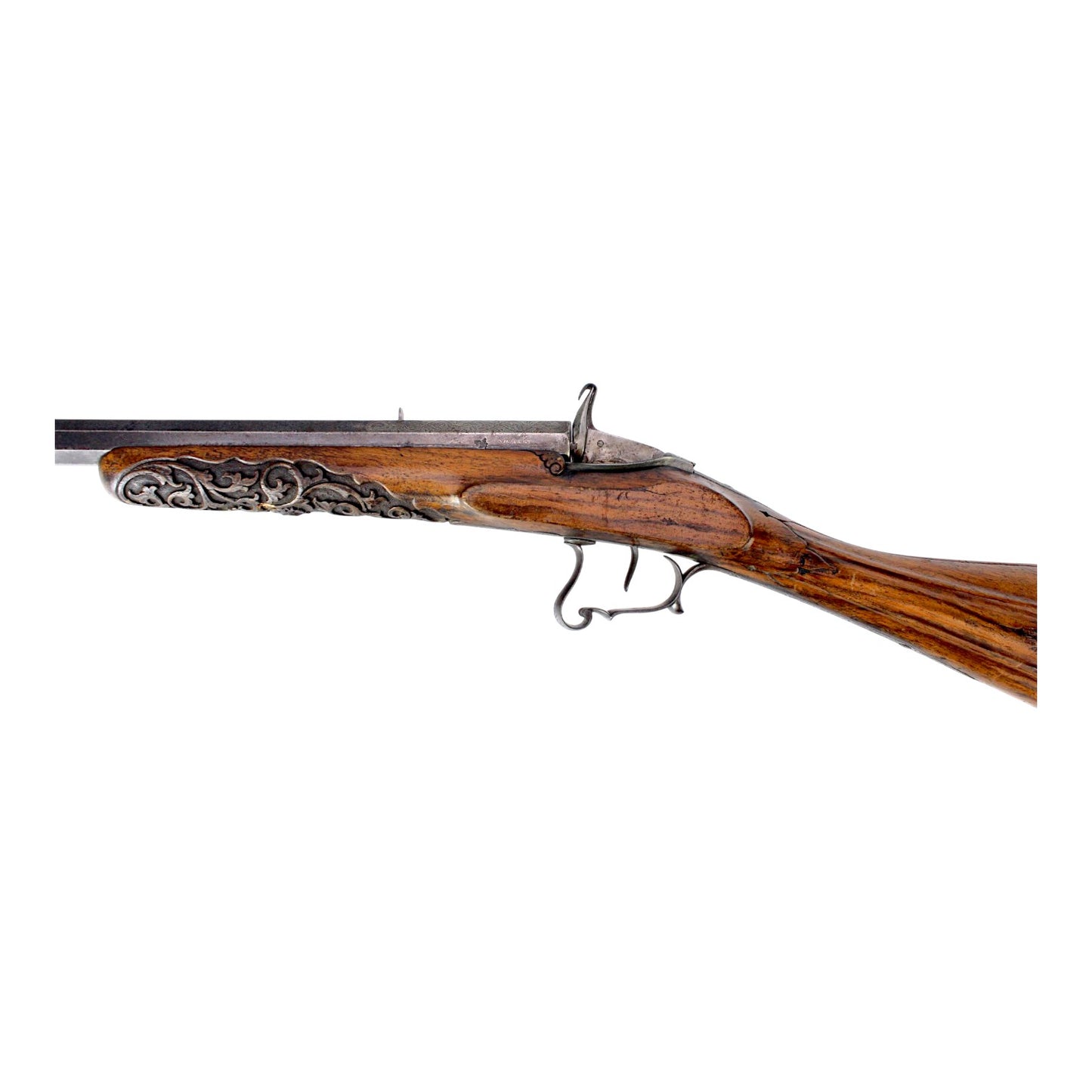 19th Century Belgian Flobert Breech-Loading Rifle with Engraved Stock