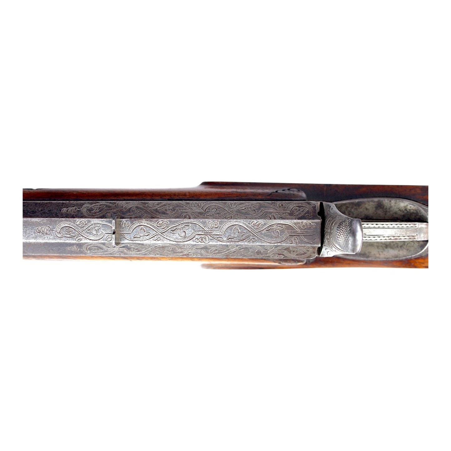 19th Century Belgian Flobert Breech-Loading Rifle with Engraved Stock