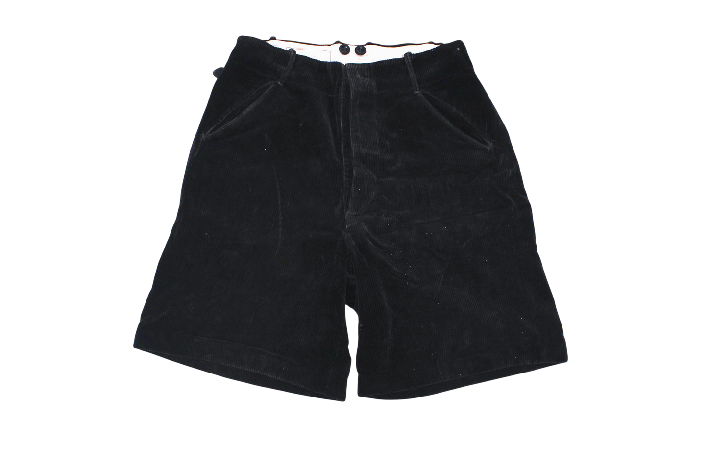 German WW2 Hitler Youth Black Corduroy Shorts - Clyde R. Davis Collection