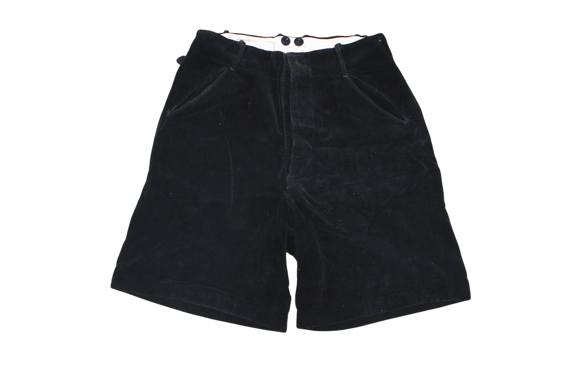 German WW2 Hitler Youth Black Corduroy Shorts - Clyde R. Davis Collection