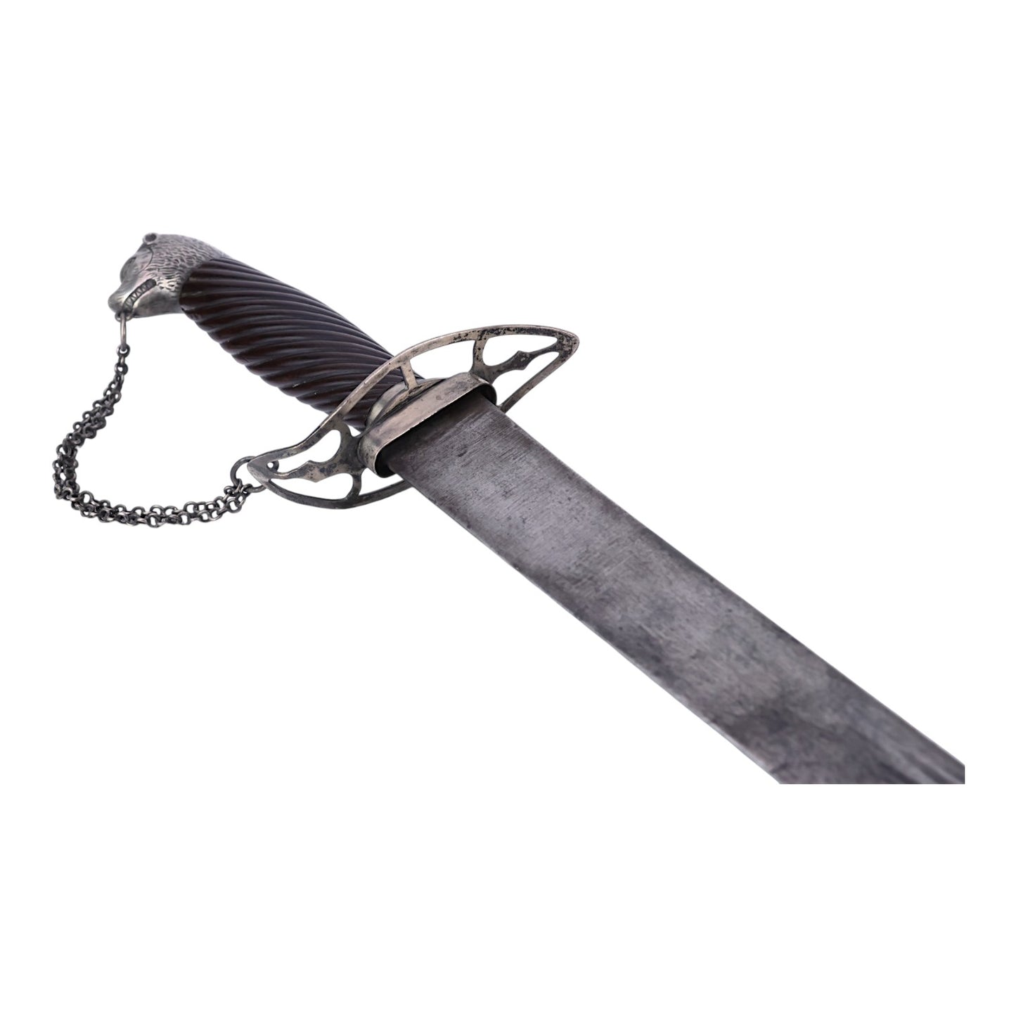 American Revolutionary War Virginia Silver Hilt Dog Head Officer Sword, Harold Peterson Provenance