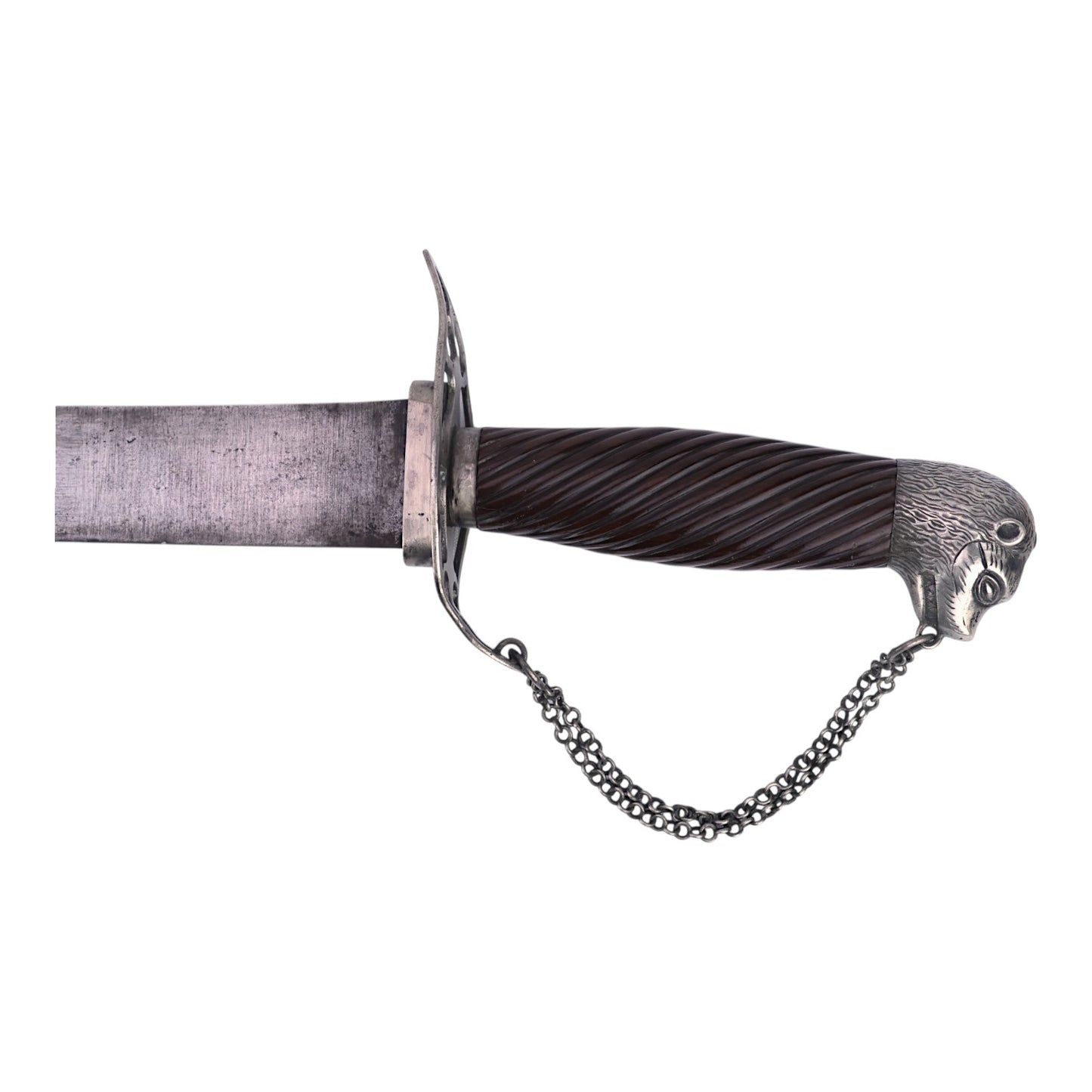 American Revolutionary War Virginia Silver Hilt Dog Head Officer Sword, Harold Peterson Provenance