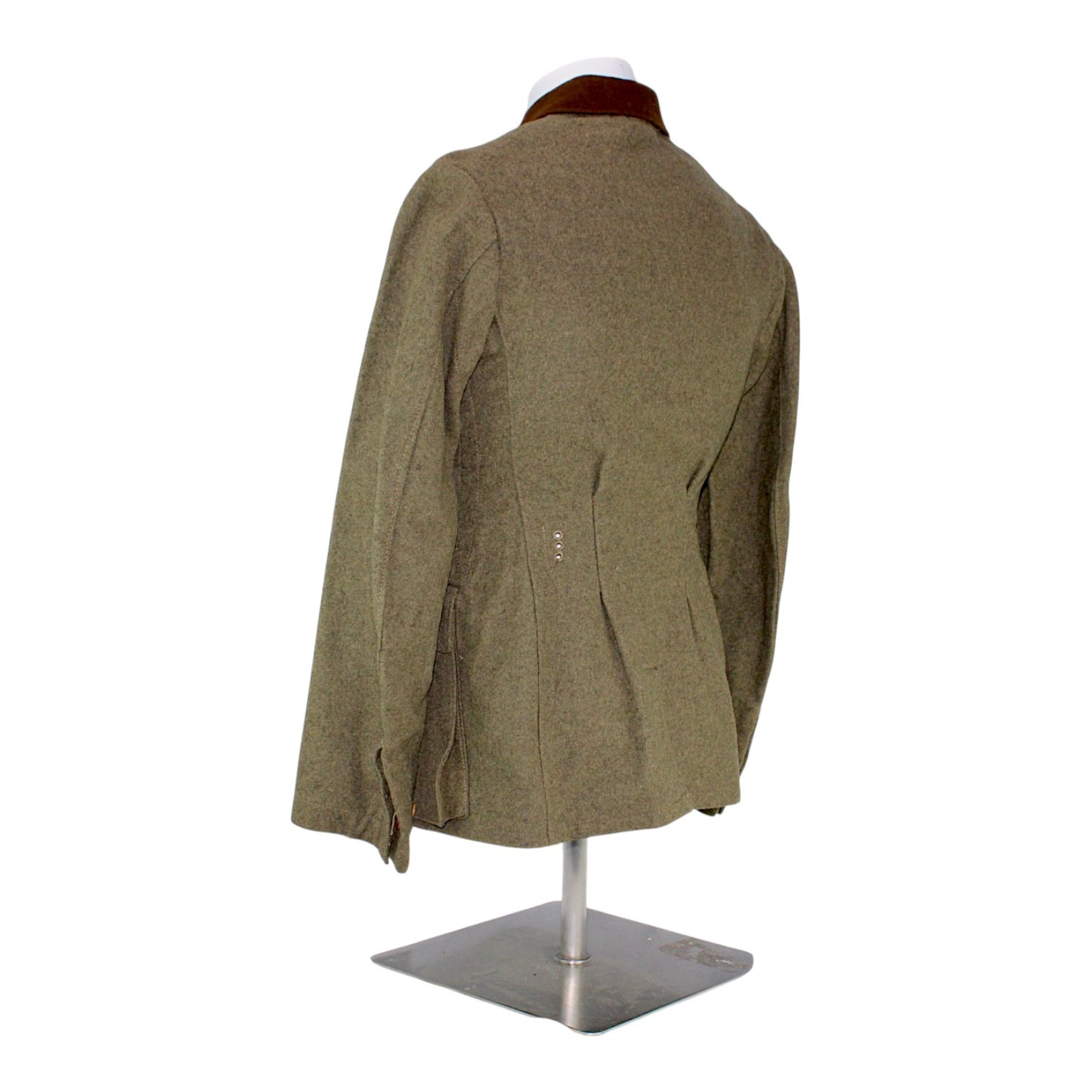 German WW2 SS or RAD Service Tunic with Black SS Collar Tabs, Possible Eastern European Conscript