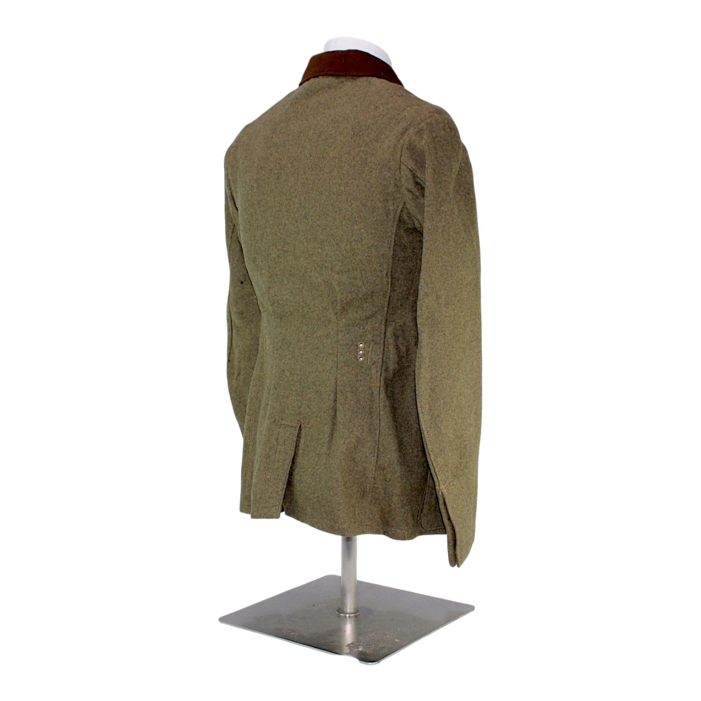 German WW2 SS or RAD Service Tunic with Black SS Collar Tabs, Possible Eastern European Conscript