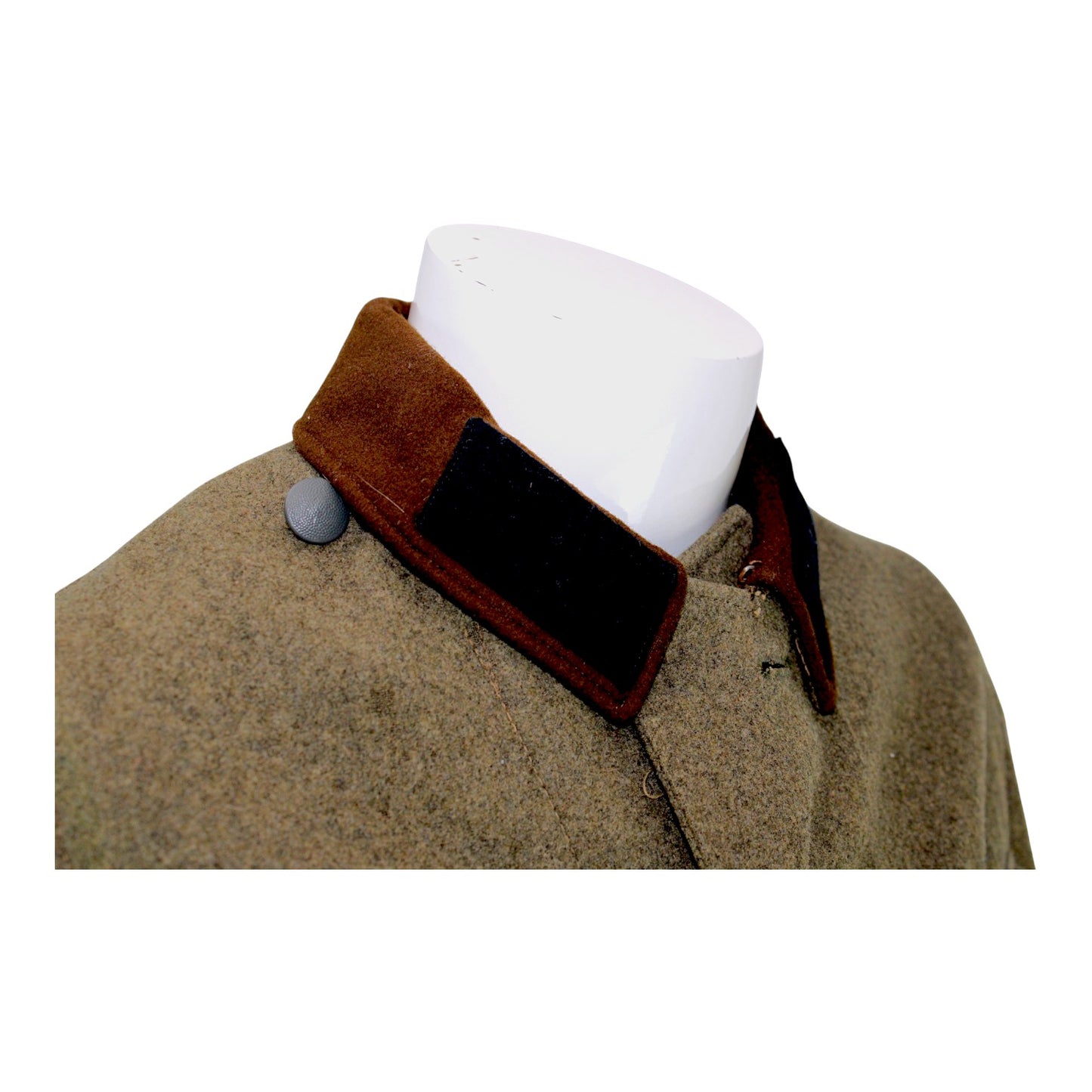 German WW2 SS or RAD Service Tunic with Black SS Collar Tabs, Possible Eastern European Conscript