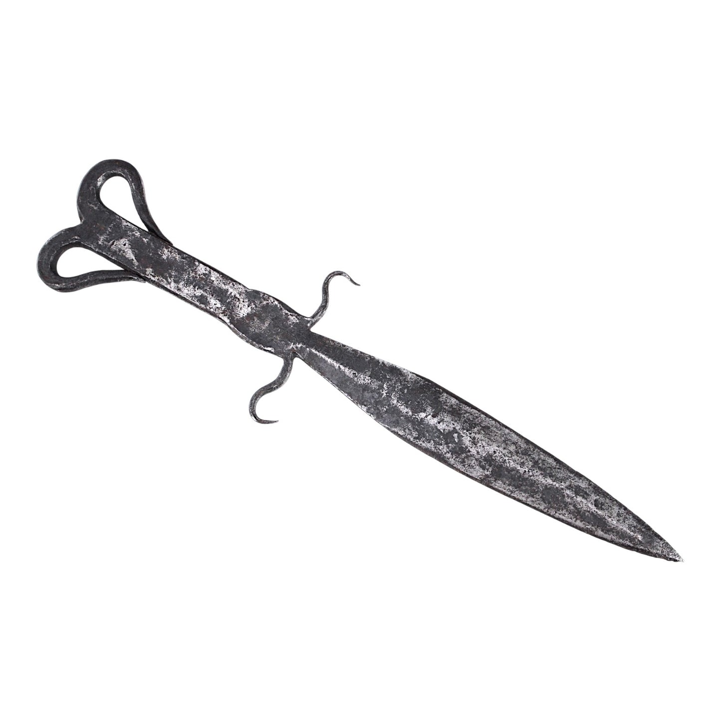 Ancient Scythian Iron Alloy Akinakes Dagger, Rare Form, One-Piece Construct, 5th Century B.C.