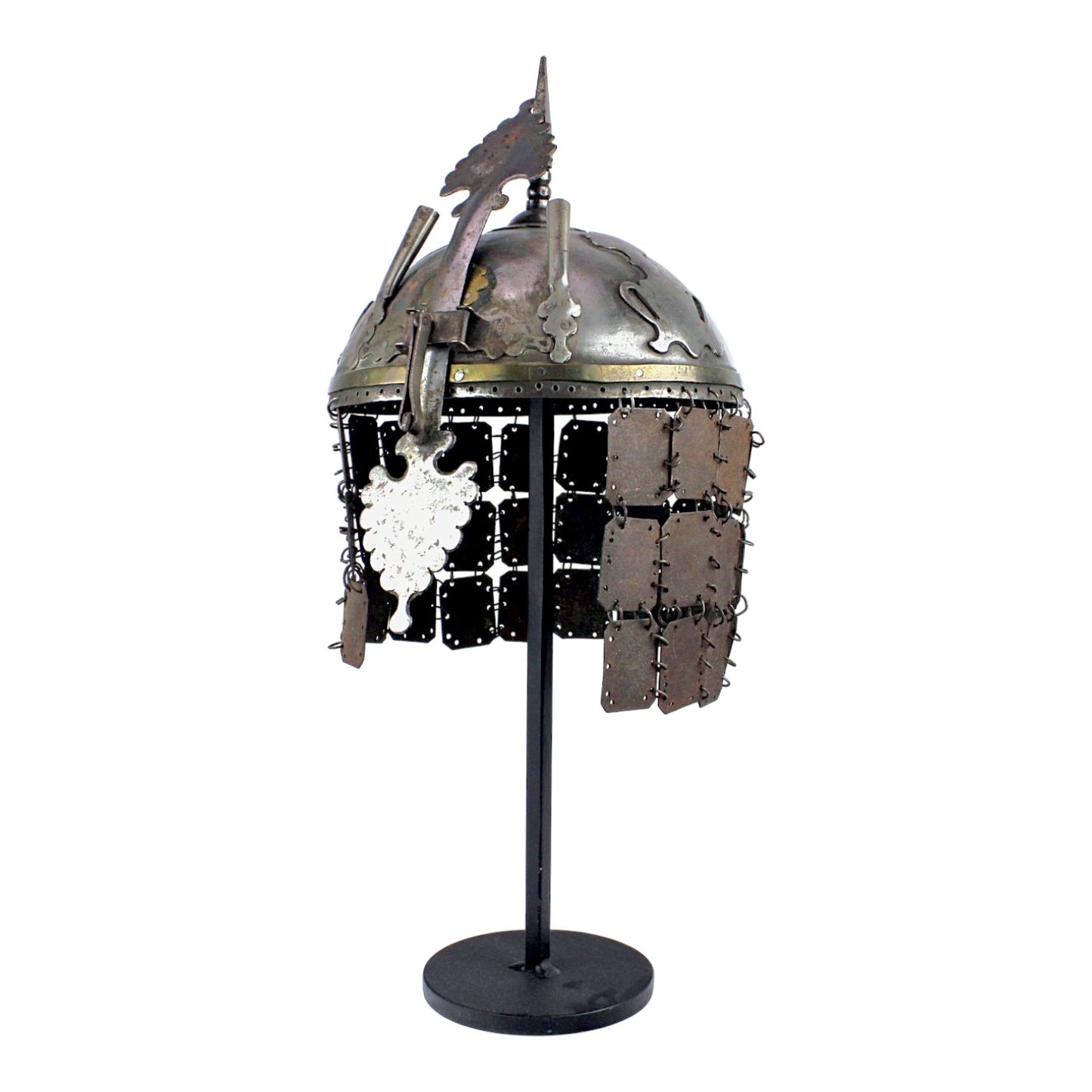 Incredible Persian Kulah Khud Helmet with Chain Mail, 18th-19th Century