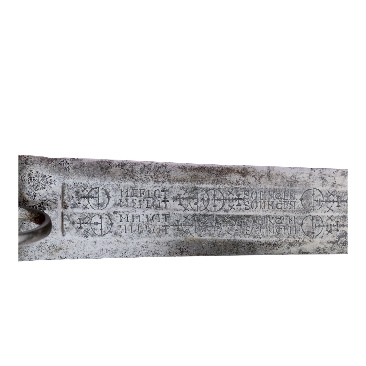 German or North European Decorated Double-Edged Sword c.1620 with Solingen Mark & Museum Number