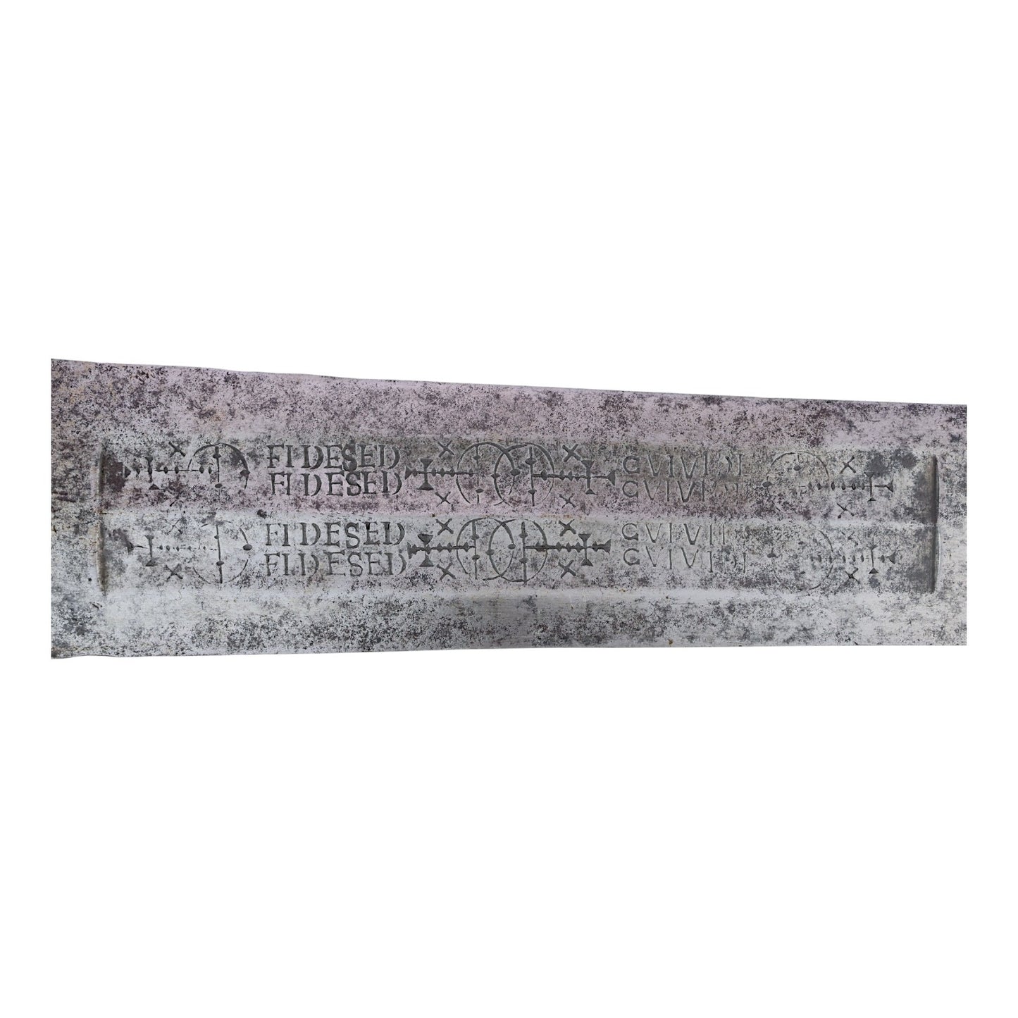 German or North European Decorated Double-Edged Sword c.1620 with Solingen Mark & Museum Number