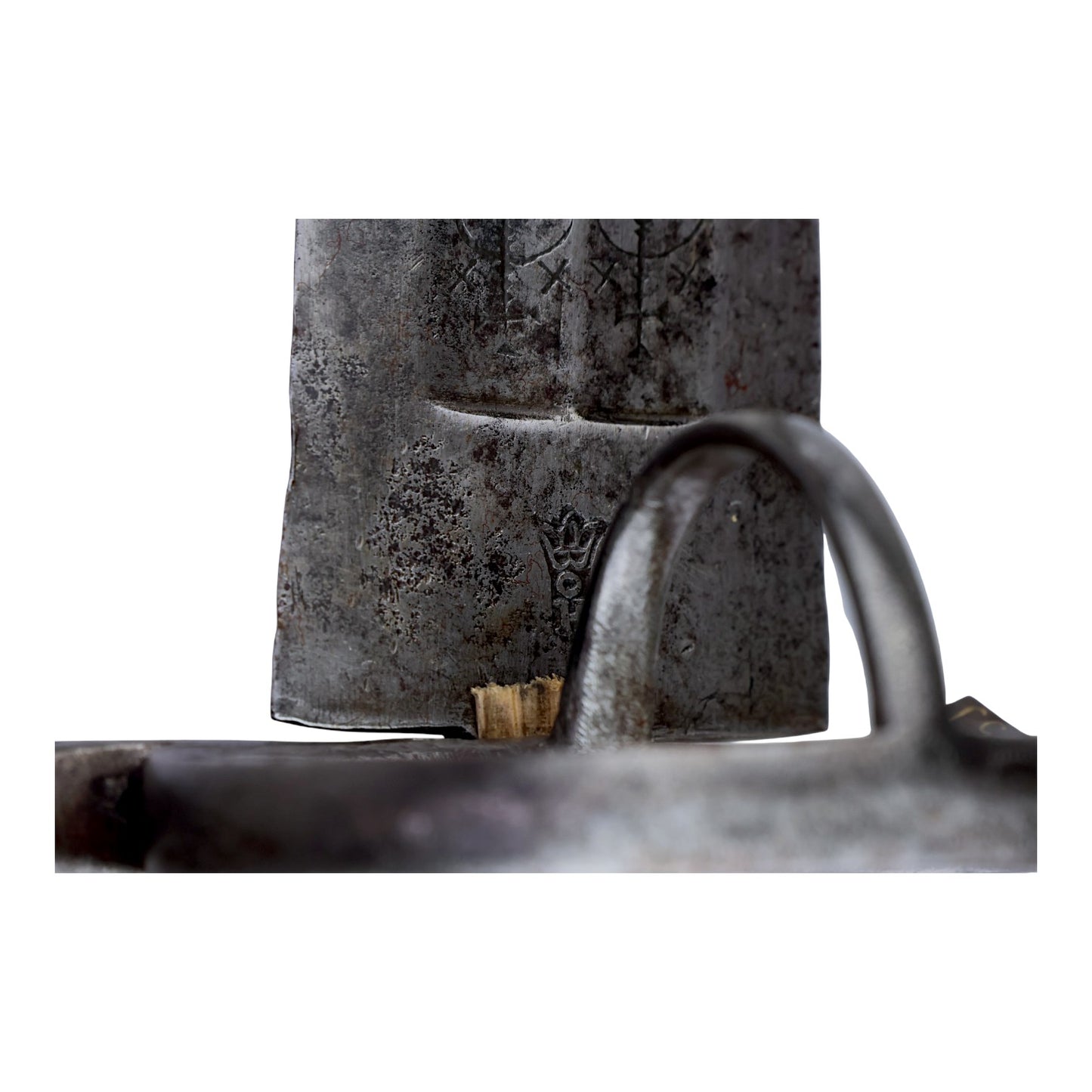 German or North European Decorated Double-Edged Sword c.1620 with Solingen Mark & Museum Number
