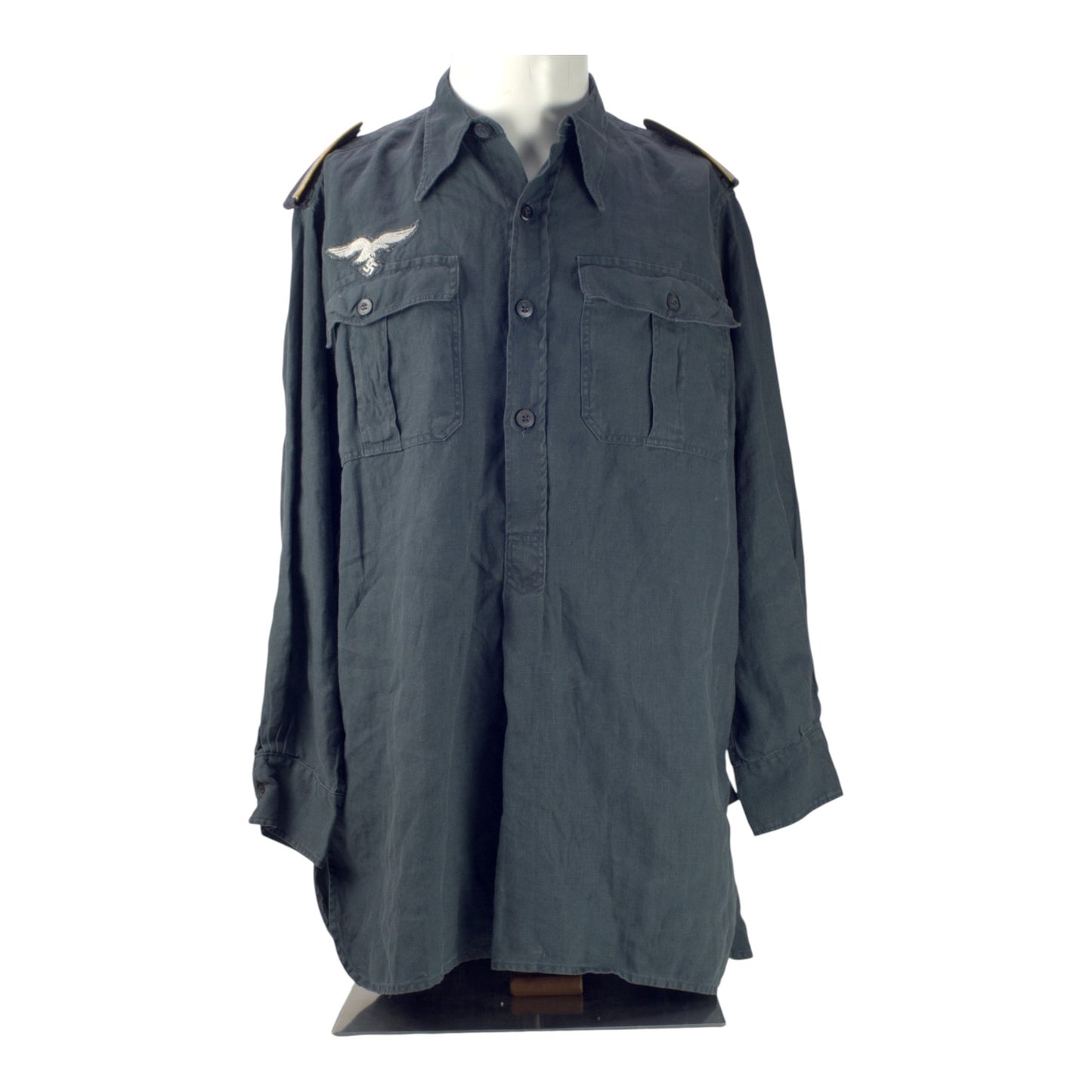 RARE! German WW2 Luftwaffe Unteroffizier Flieger / Fallschirmjager Blue Service Shirt with Eagle