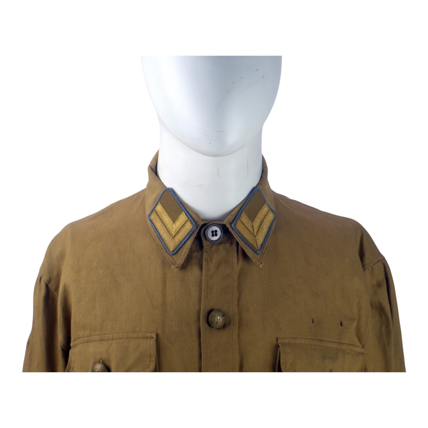 German WW2 NSDAP Ortsgruppe Blockleiter Brown Shirt Tunic, RZM Labeled